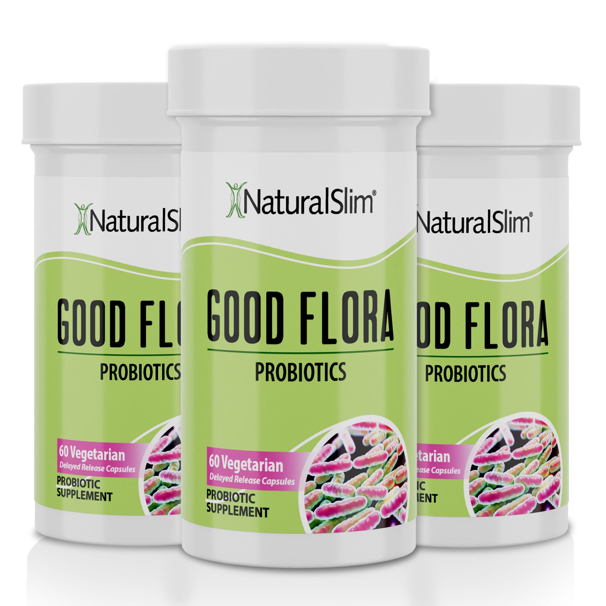 Probiotic Nutritional Supplements Gentle Formula Pro Biotics for Gut Health, Digestive Health, Immune Support, & De-Bloating for Women & Men, 7 Powerful Probiotic Strains, 60 Vegetarian Capsules 3 Pk NaturalSlim uk supplements