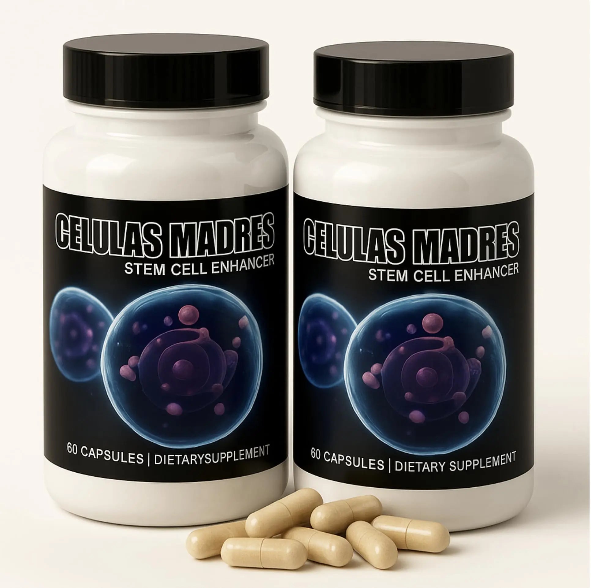 2 Bottles Celulas Madre Supports Joint & Muscles Stem Cell Immune Control 120 Capsules Madre Cell Plus. All Natural Steam Enhancer New Generic uk supplements