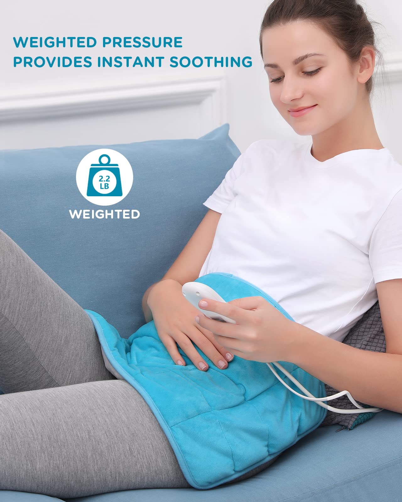 Comfytemp Weighted Heating Pad for Back Pain Relief, FSA/HSA Eligible 2.2lb Electric Heating Comfytemp uk supplements