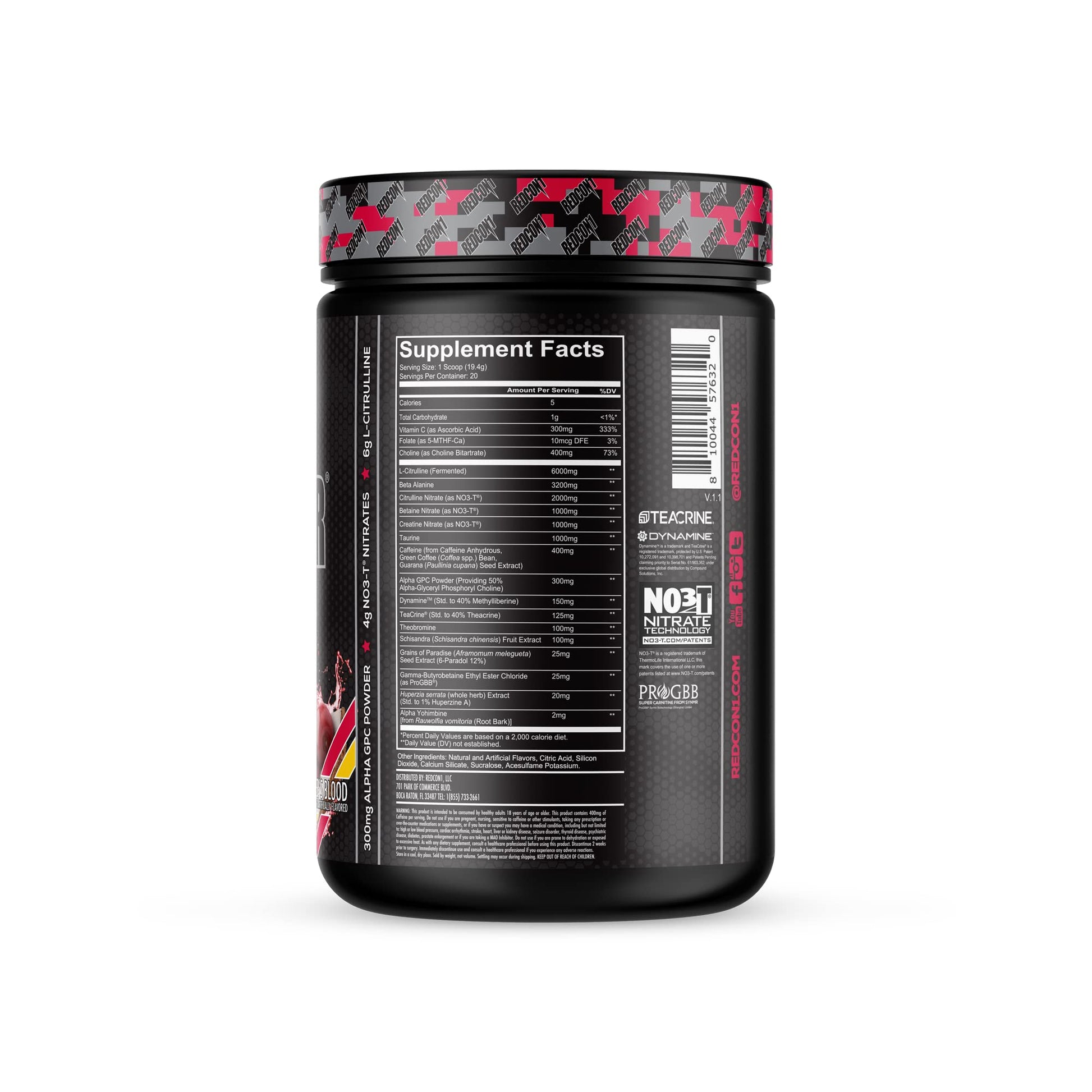 REDCON1 Total War Black Ops Extreme Preworkout Powder, Tigers Blood, High Stimulant REDCON1 uk supplements