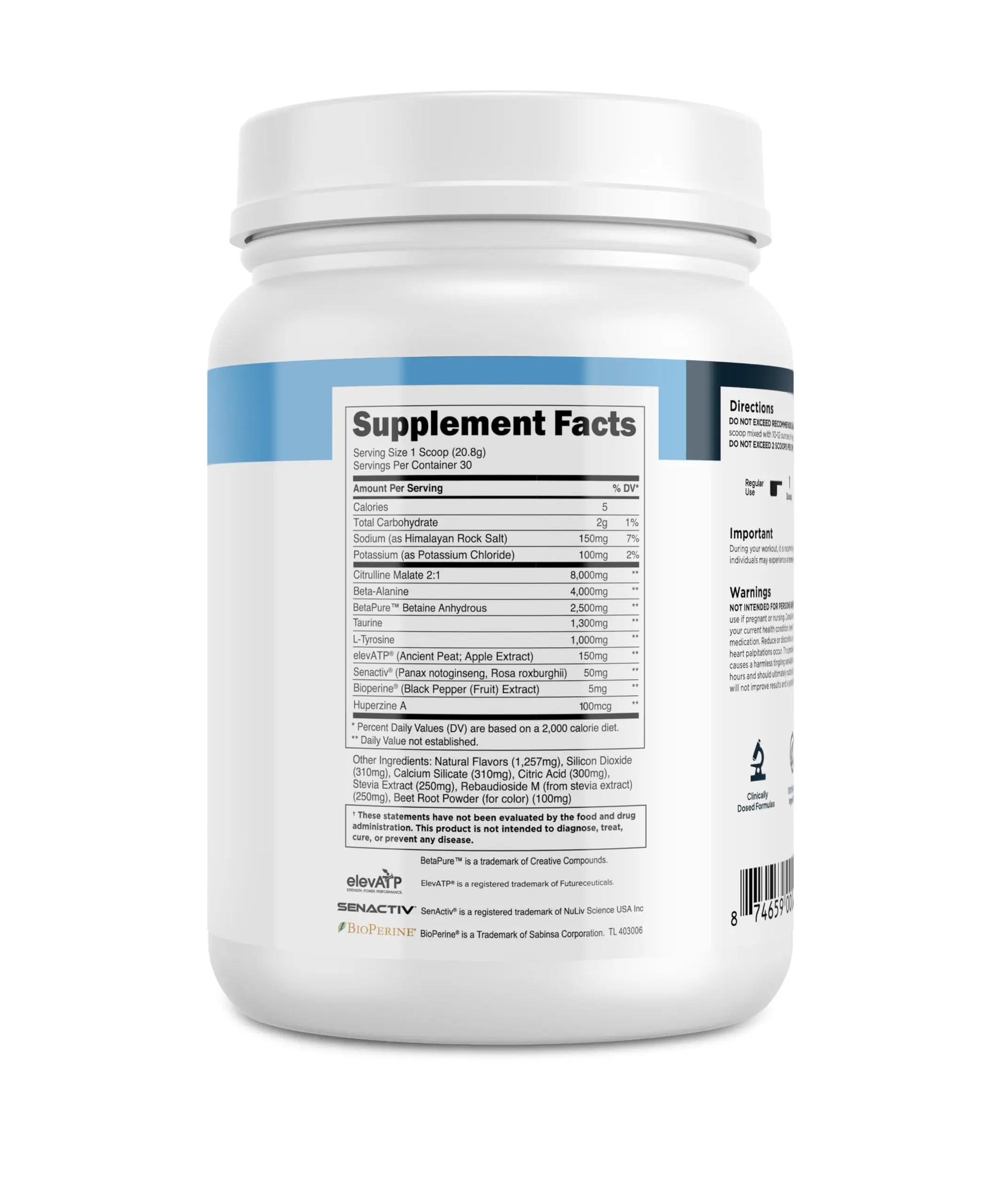 Transparent Labs Stim-Free Pre-Workout - Caffeine & Stim Free Pre Workout Powder for Men and Women with Beta Alanine Powder, Citrulline Malate, & elevATP - 30 Servings, Strawberry Lemonade Transparent Labs uk supplements