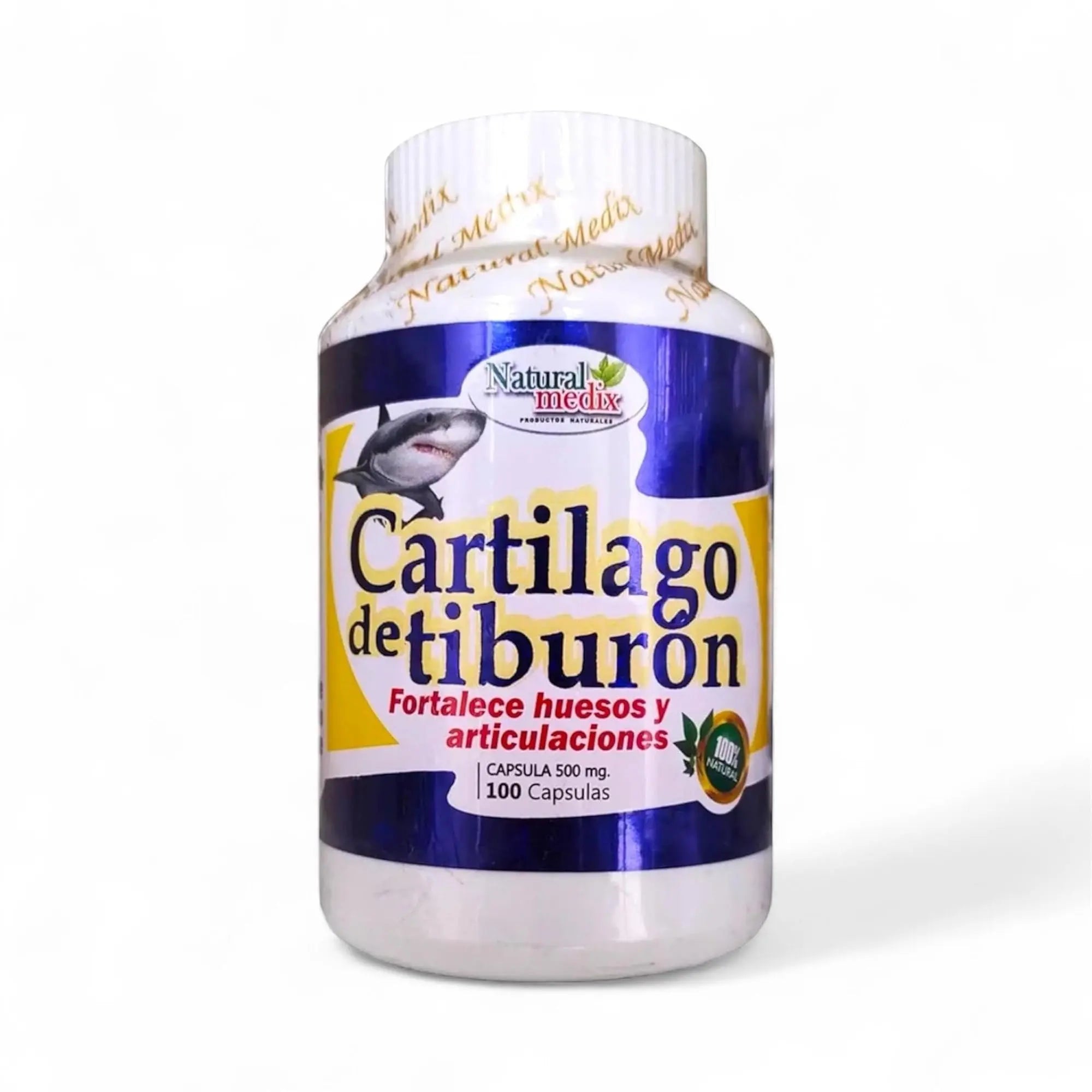 Natural medix Cartilage – Joint Support Supplement with Glucosamine, Collagen & Magnesium – 100 Caps - Cartílago de Tiburon Natural medix uk supplements
