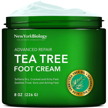 New York Biology Tea Tree Oil Foot Cream for Dry Cracked Feet, Athletes Foot, Nail Fungus NEW YORK BIOLOGY THE ULTIMATE COSMECEUTICALS uk supplements