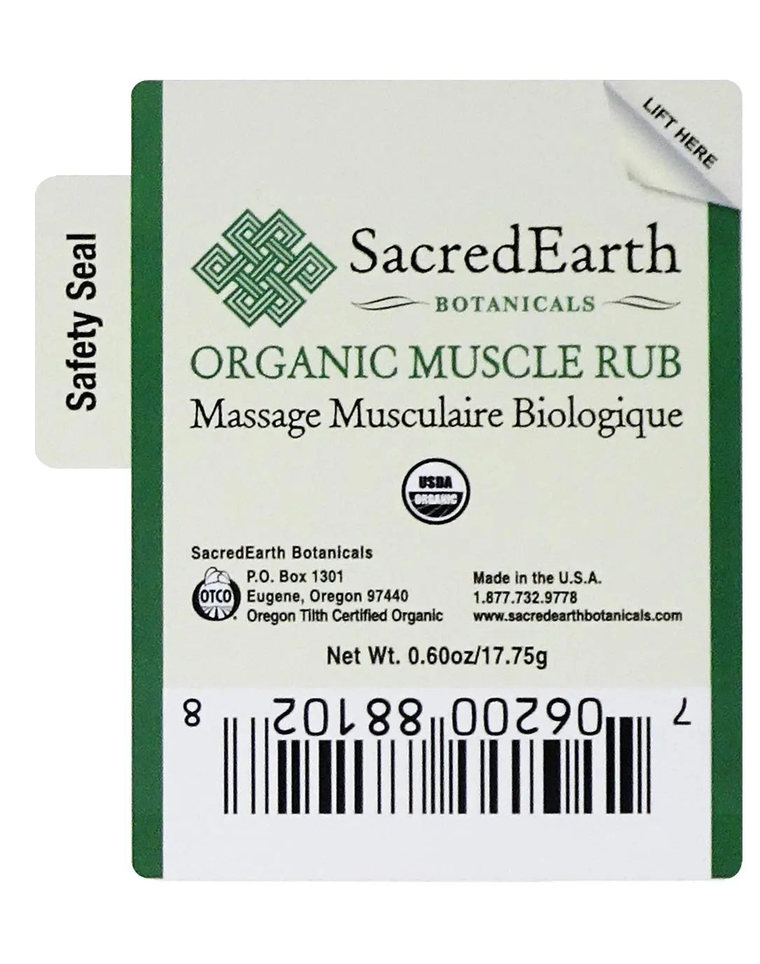 Sacred Earth Botanicals Organic Muscle Rub Single (2-Pack) Sacred Earth Botanicals uk supplements