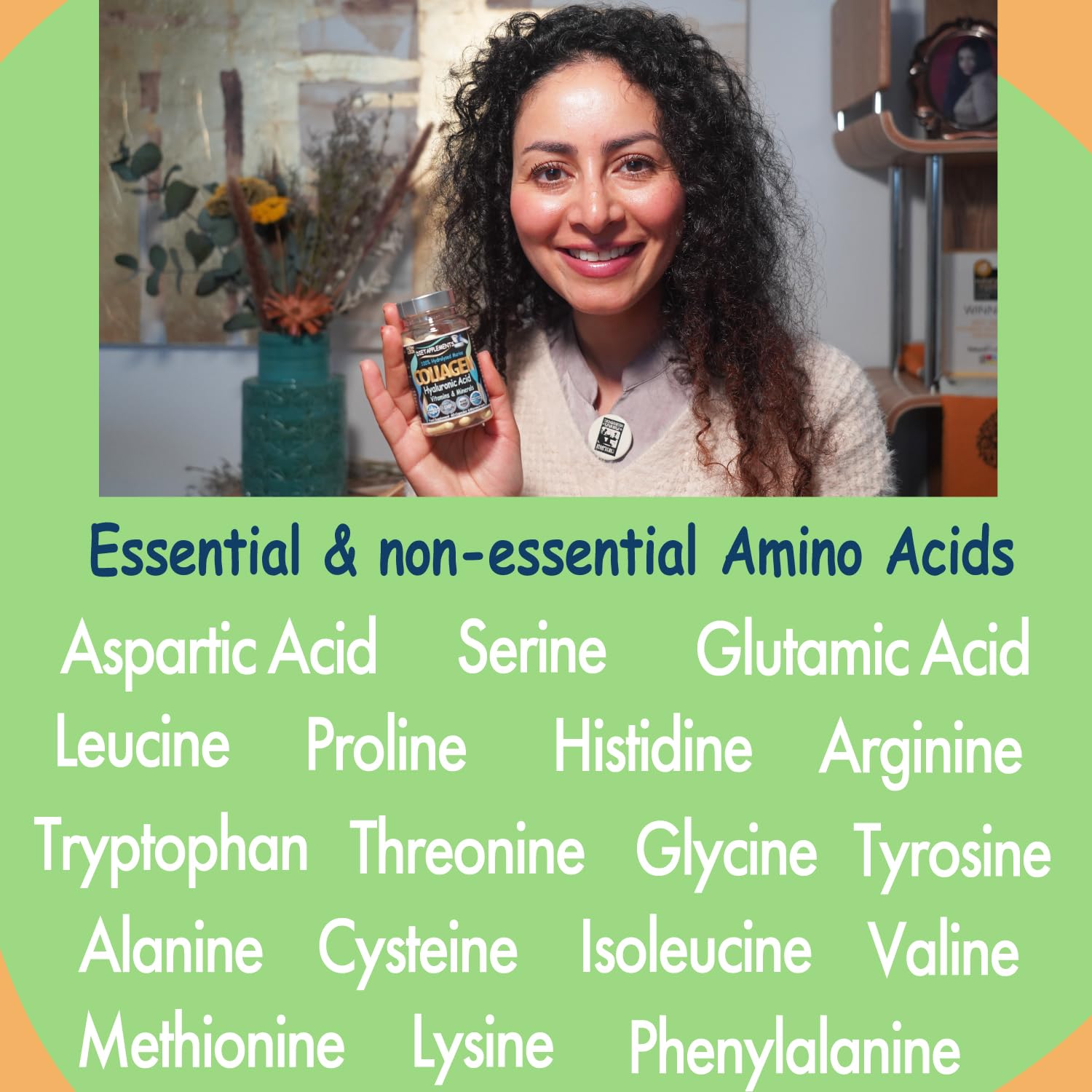 Marine Collagen Type 1&3 1000mg, Hyaluronic Acid 200mg/serving; Vitamin C, Zinc, Copper for Immune System Dietapplements uk supplements