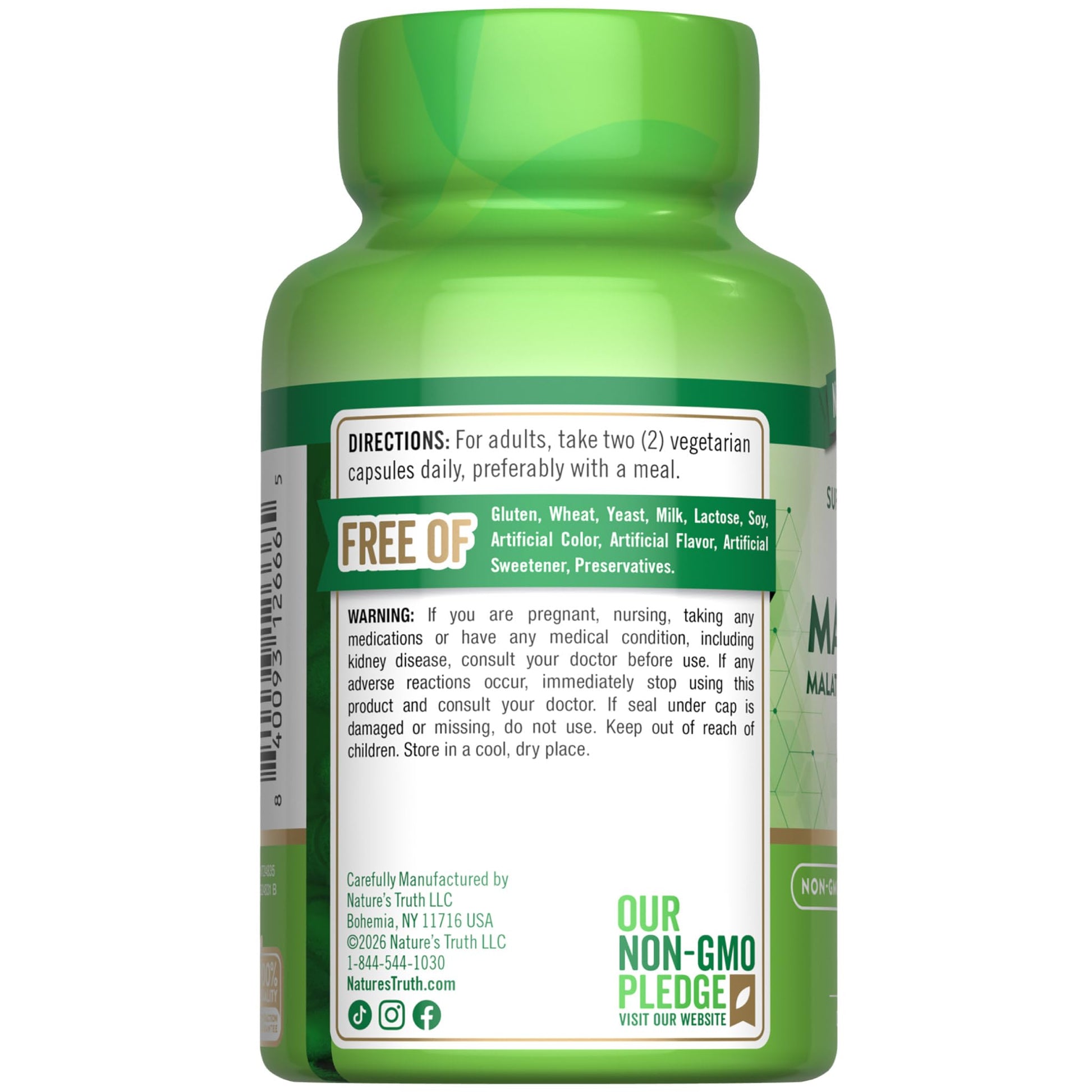 Nature's Truth Triple Magnesium Complex Supplement | 60 Capsules | Glycinate, Citrate & Malate | with D3 & Zinc | Vegetarian, Non-GMO, & Gluten Free Nature's Truth uk supplements