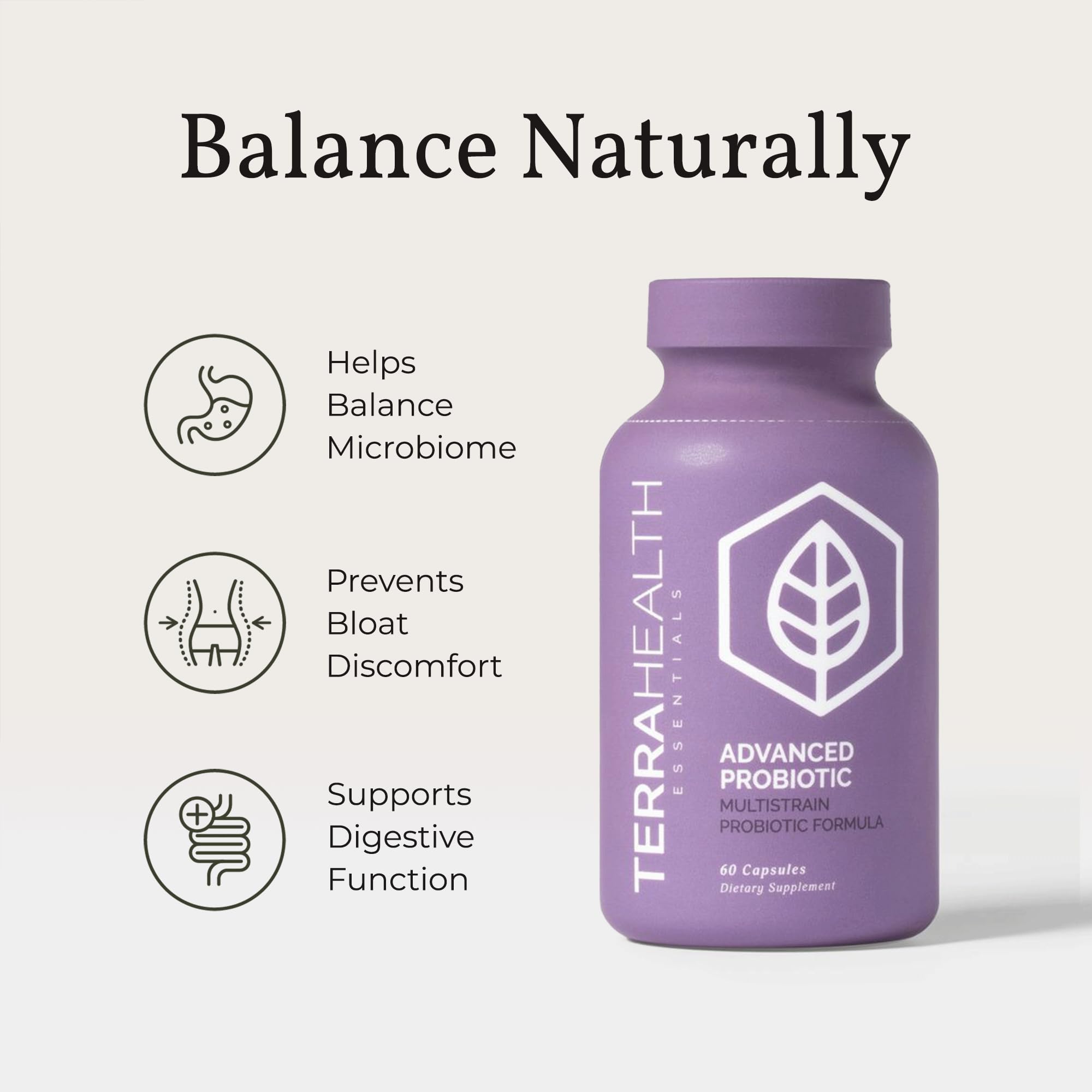 Terra Health Essentials Advanced Probiotics | 50 Billion CFU | Reduce Bloating & Gas, Immune Support | 30-Day Supply (60 Capsules) Terra Health Essentials uk supplements