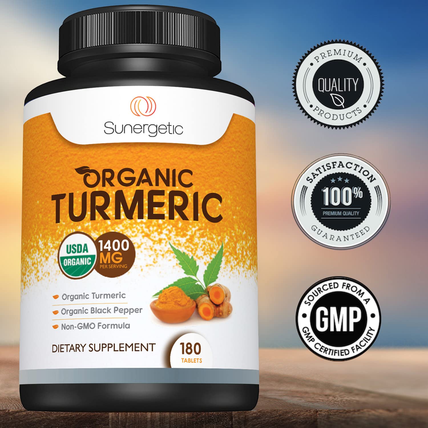 Sunergetic USDA Certified Organic Turmeric Supplement – Includes Organic Turmeric Sunergetic uk supplements