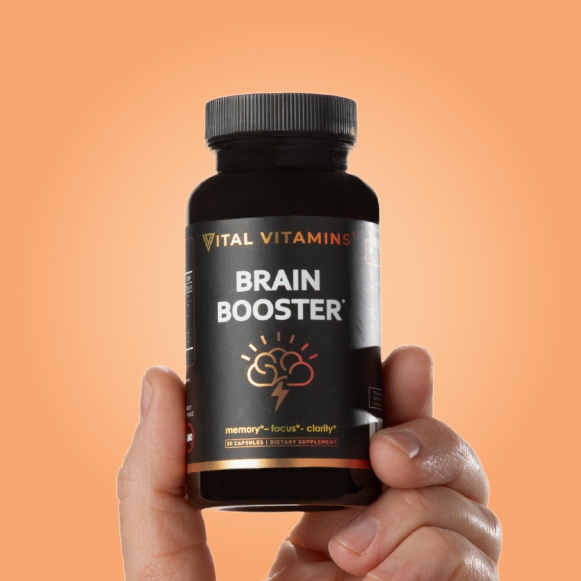 Vital Vitamins Brain Supplements with Bacopa Monnieri - for Memory and Focus – Nootropic Brain Booster - Caffeine-Free Support for Adults & Seniors – Non-GMO, 30-Day Supply, 30 Capsules Vital Vitamins uk supplements