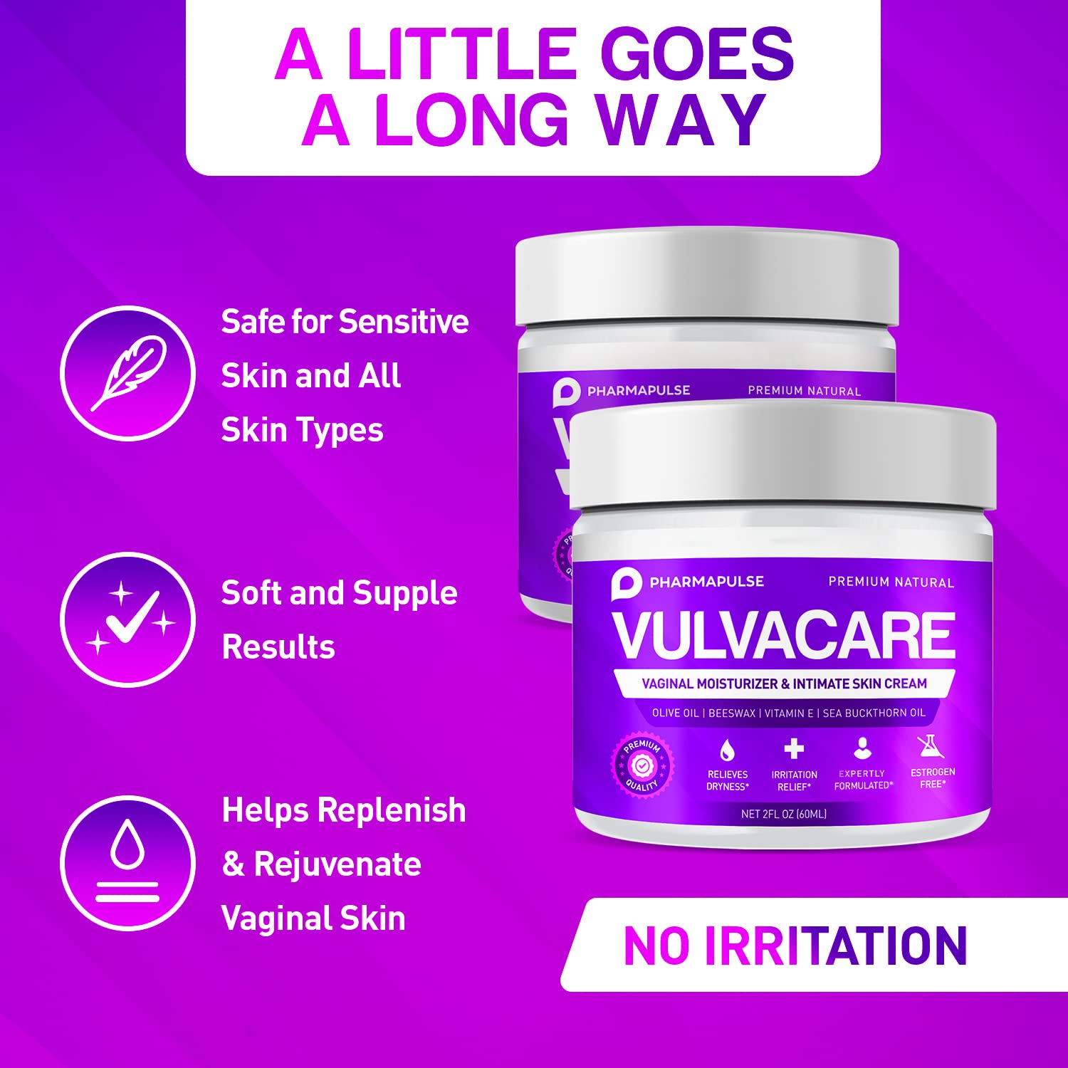 Pharmapulse Vaginal Moisturizer, Vulva Balm Cream, Intimate Skin Care, Menopause Support Pharmapulse uk supplements