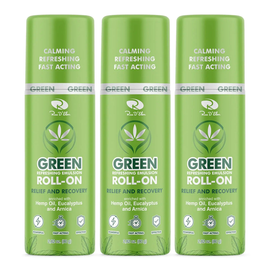 Ross D’Elen Green Menthol ROLL-ON 3-Pack ROSS D'ELEN uk supplements