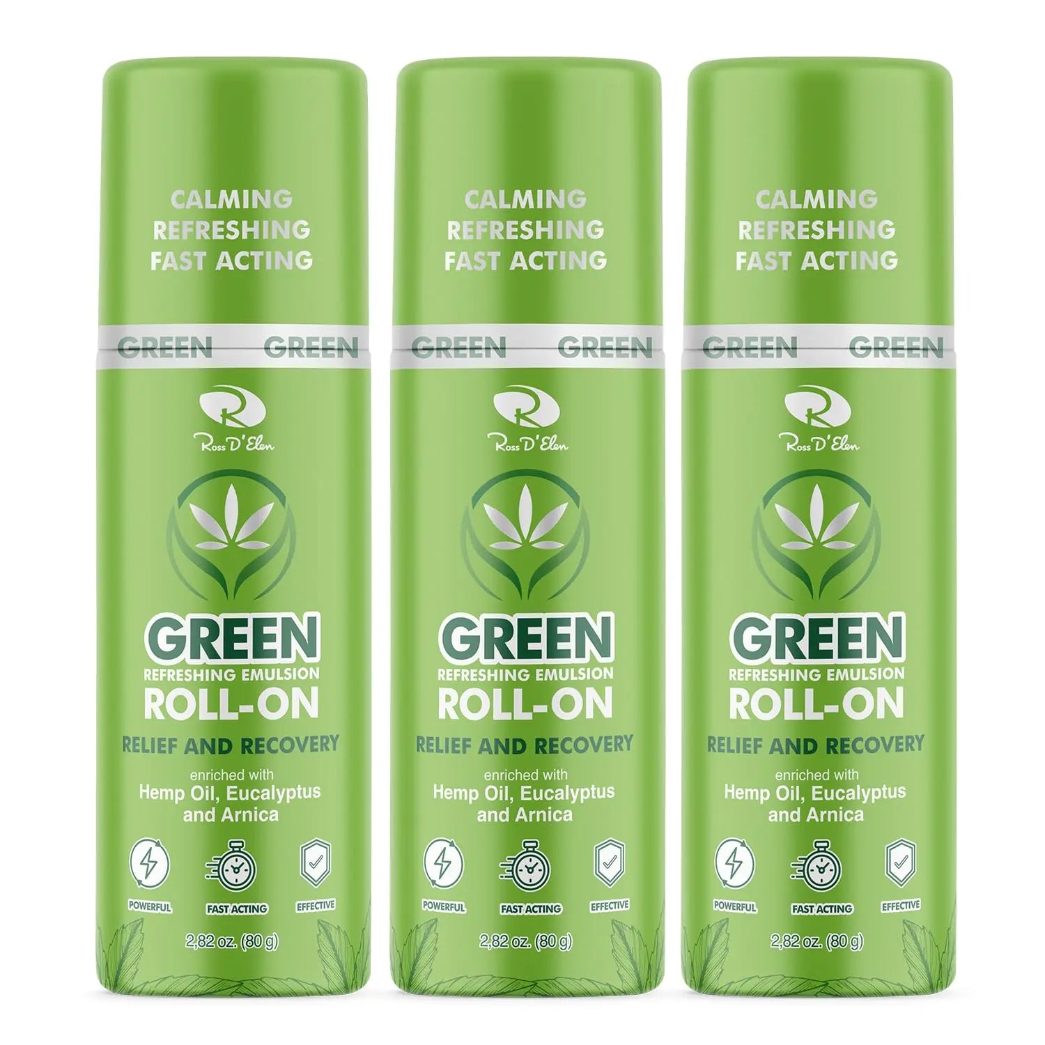 Ross D’Elen Green Menthol ROLL-ON 3-Pack ROSS D'ELEN uk supplements