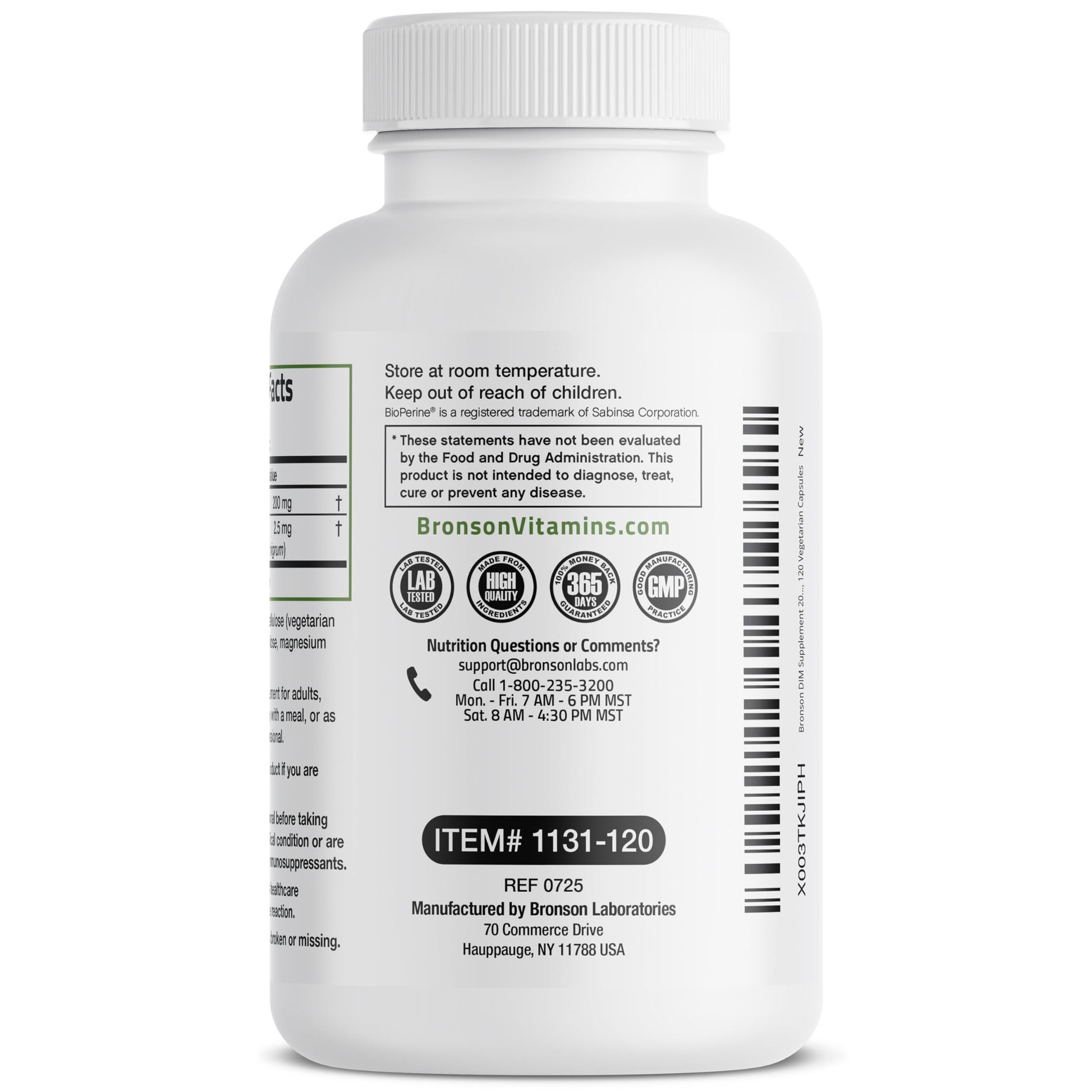 Bronson DIM Supplement 200 MG Diindolymethane with BioPerine for Enhanced Absorption, Estrogen Metabolism & Maintains Balanced Hormone Levels, 120 Vegetarian Capsules Bronson uk supplements