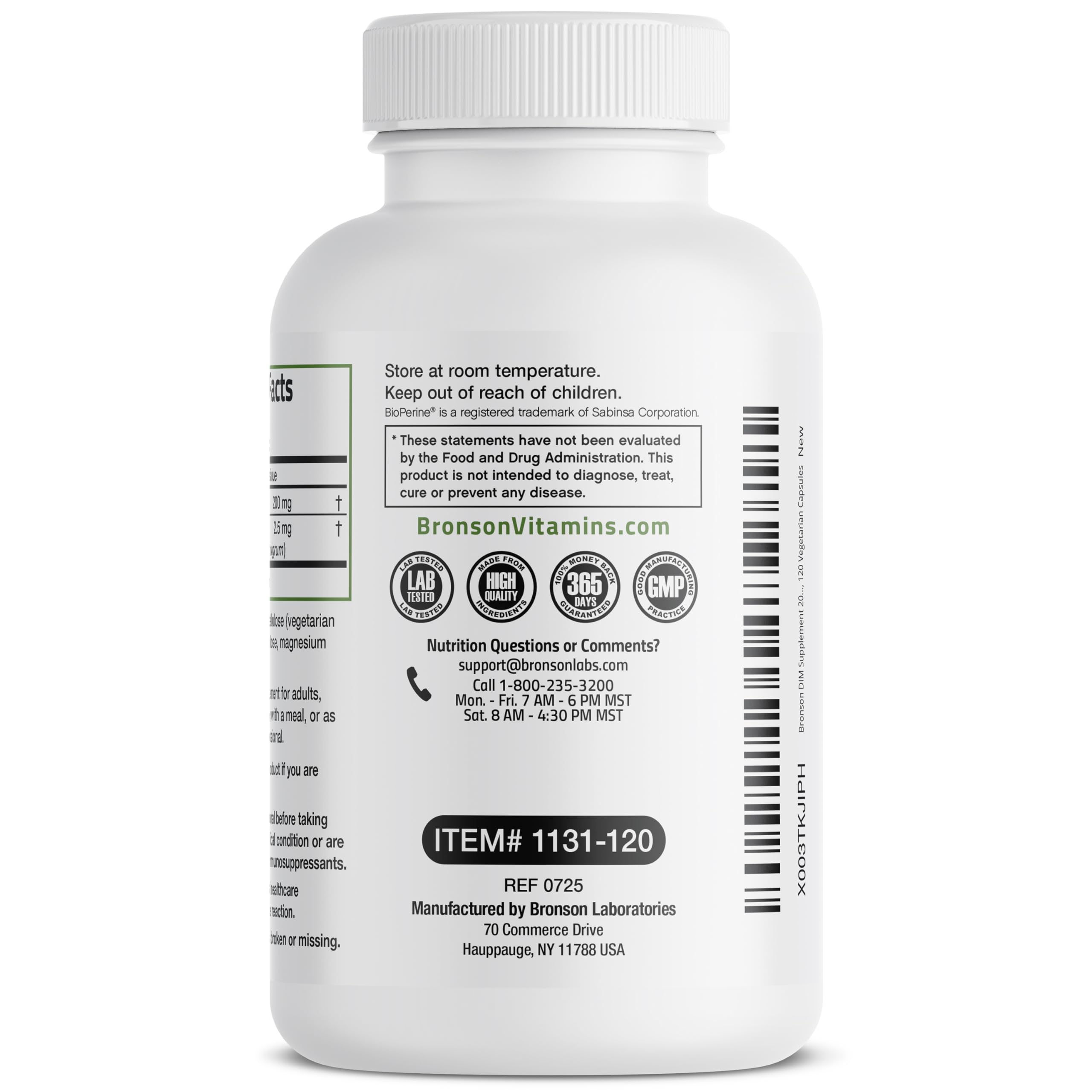 Bronson DIM Supplement 200 MG Diindolymethane with BioPerine for Enhanced Absorption, Estrogen Metabolism & Maintains Balanced Hormone Levels, 120 Vegetarian Capsules Bronson uk supplements