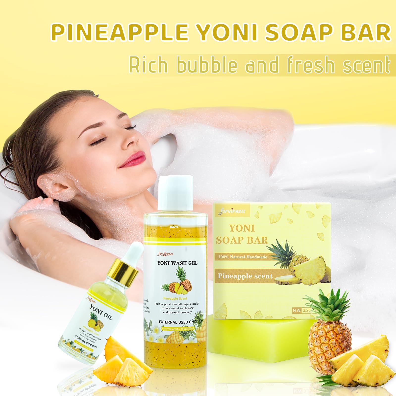 Yoni Wash Yoni Oil Yoni Bar Soap, Women ph Balance, Feminine Wash for Women Remove Odor Moisturizing forvirness uk supplements