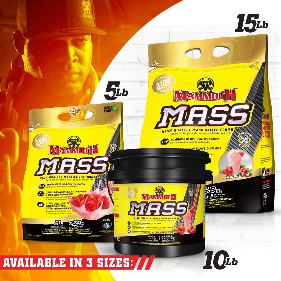 Inter-Active Nutrition Mammoth Mass Supplement, 2.27kg Strawberry Mammoth uk supplements
