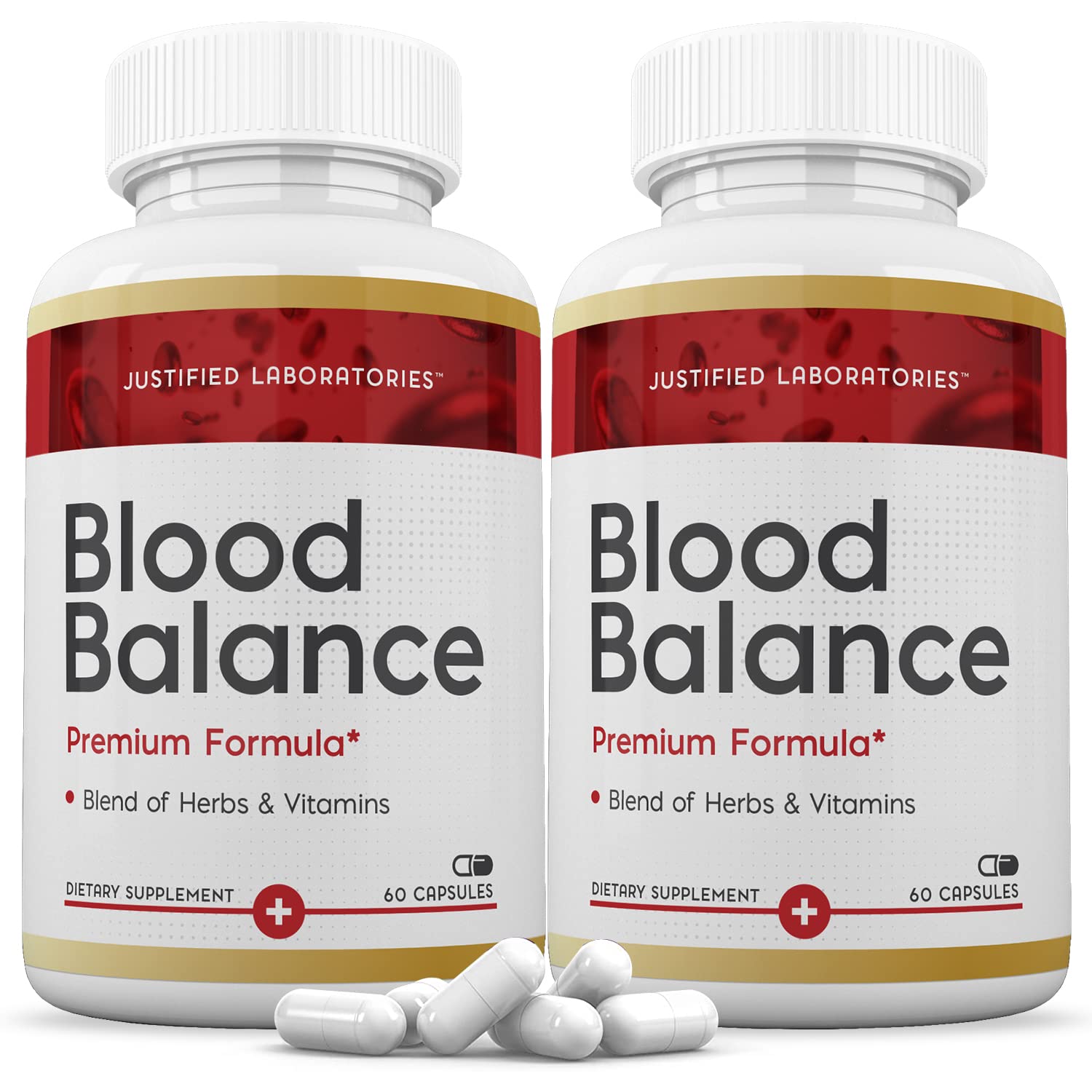 (2 Pack) Blood Balance Advanced Formula 688MG Supplement Pills 120 Capsules Justified Laboratories uk supplements