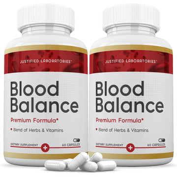 (2 Pack) Blood Balance Advanced Formula 688MG Supplement Pills 120 Capsules Justified Laboratories uk supplements
