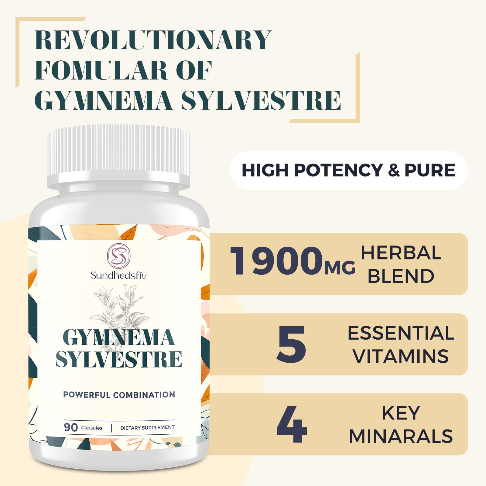 Sundhedsliv 16 in 1 Blxxd Sugr Effective Gymnema Sylvestre Supplement 2100MG | with Berberine, Cinnamon, Bitter Melon | Vitamins, Magnesium & Chromium | 90 Vegan Capsules Sundhedsliv uk supplements