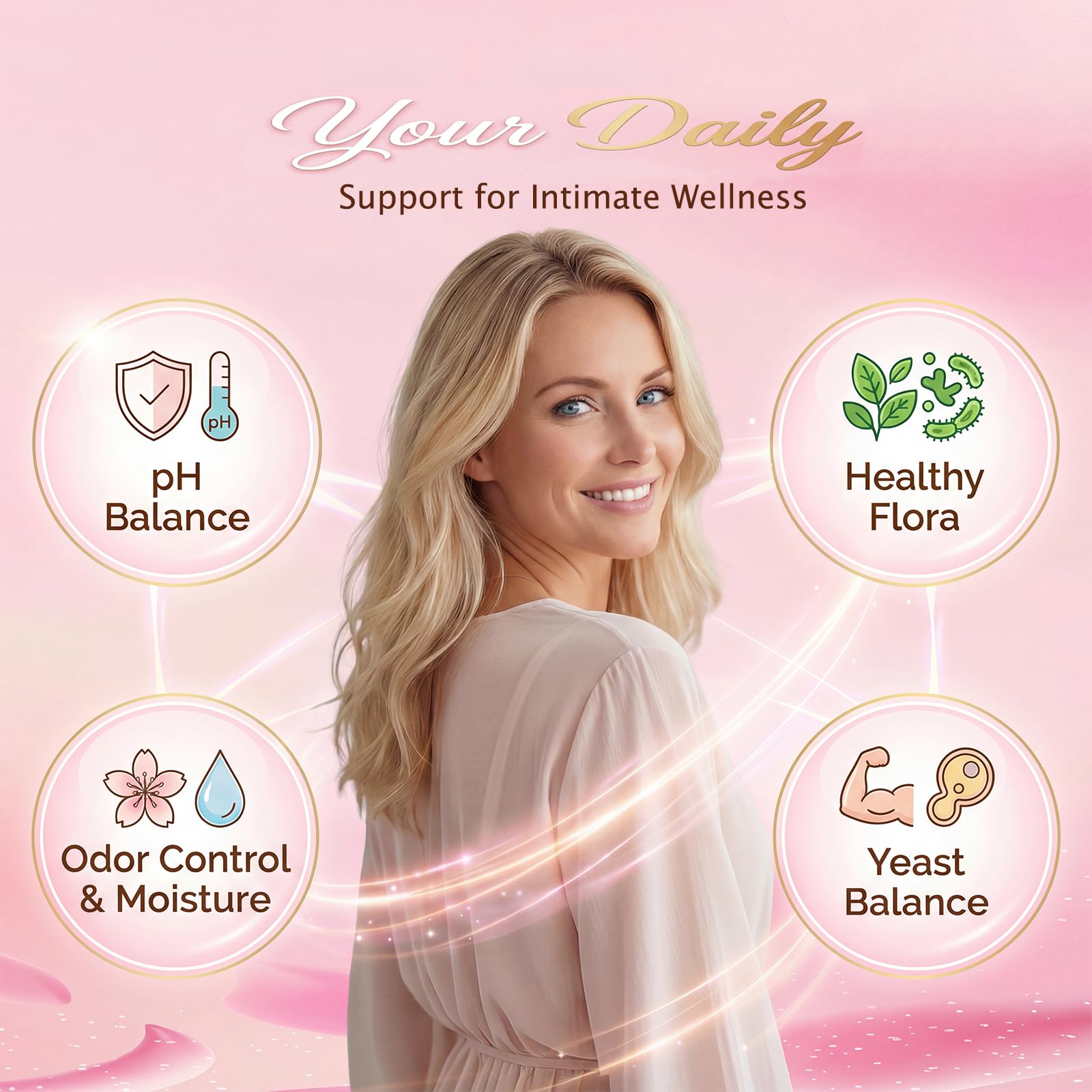 Premium Feminine Balance Gummies for Women - 60 Gummies, Hawaiian Pineapple Flavor - with Probiotics & Vitamin C - Supports Feminine Wellness & Healthy Balance - Gluten Free, Vegan（30 Servings）（Q2） QZQHUA uk supplements