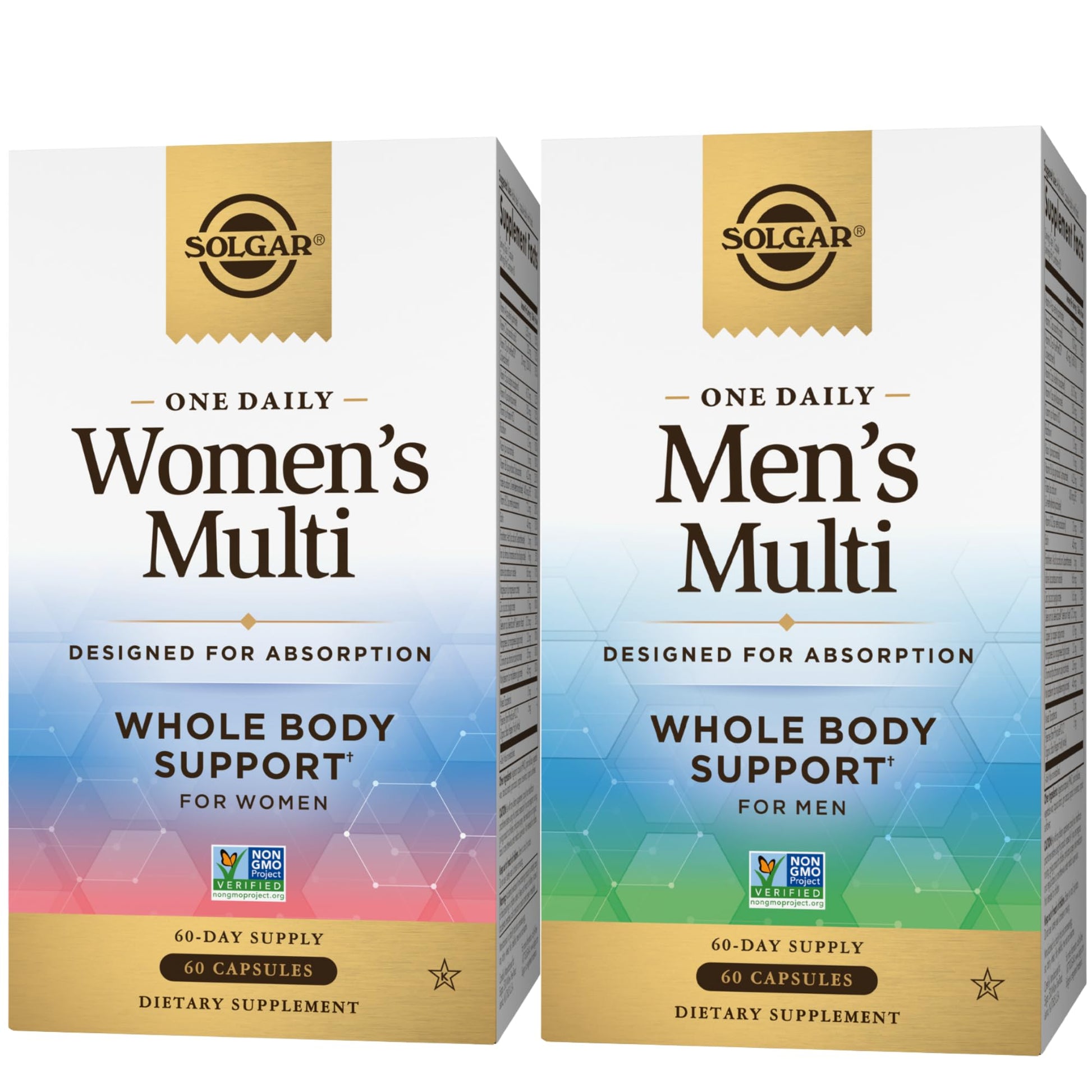SOLGAR One a Day Women & Mens Bundle:Daily Women's Multi Whole Body Support, 60 Servings + Daily Men's Multivitamin Whole Body Support Supplement, 60 Servings SOLGAR uk supplements