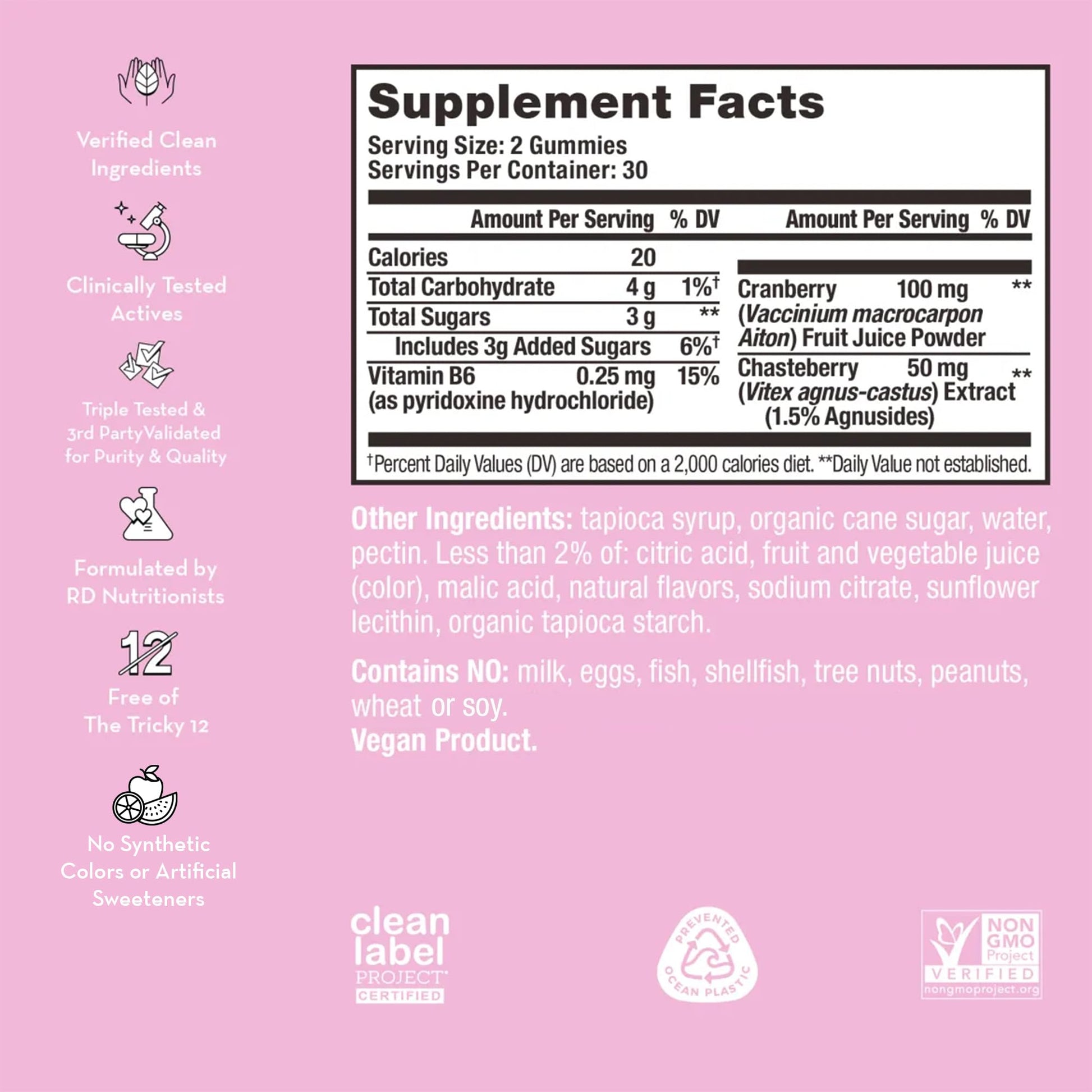 HUM Nutrition SOS PMS Gummies, PMS Support Supplement for Women, Support Cycle Symptoms, Bloating, Hormonal Balance, Includes Vitamin B6, Cranberry & Chasteberry Vitex, Gluten Free, 60 Vegan Gummies HUM uk supplements