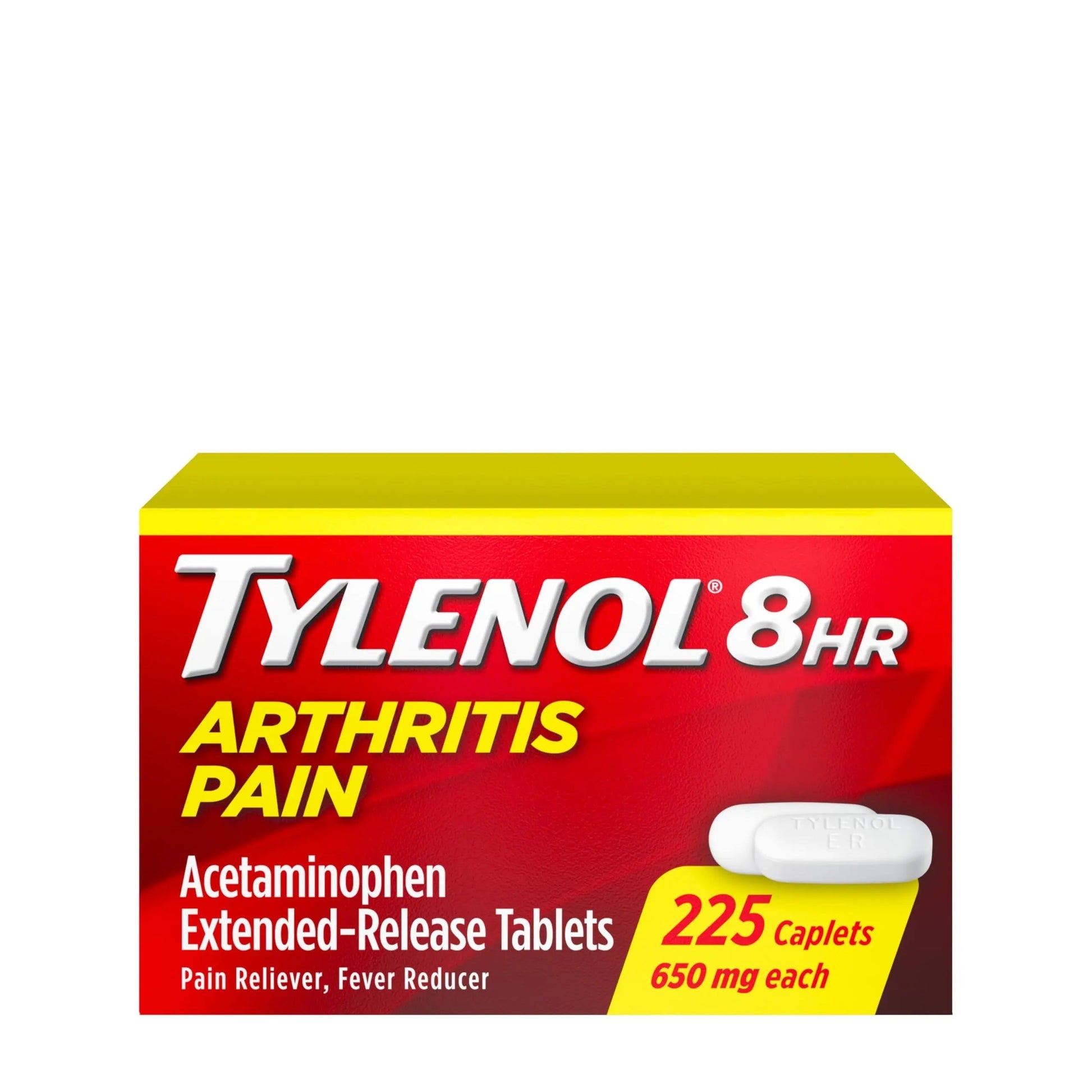Tylenol Acetaminophen 650 mg Extended Release Caplets, Fast, Strong Pain Relief, 8 Hour Arthritis Pain Relief, Joint Pain Reliever & Fever Reducer, Long-Lasting Relief, Oral Medicine, 225 Count Tylenol uk supplements