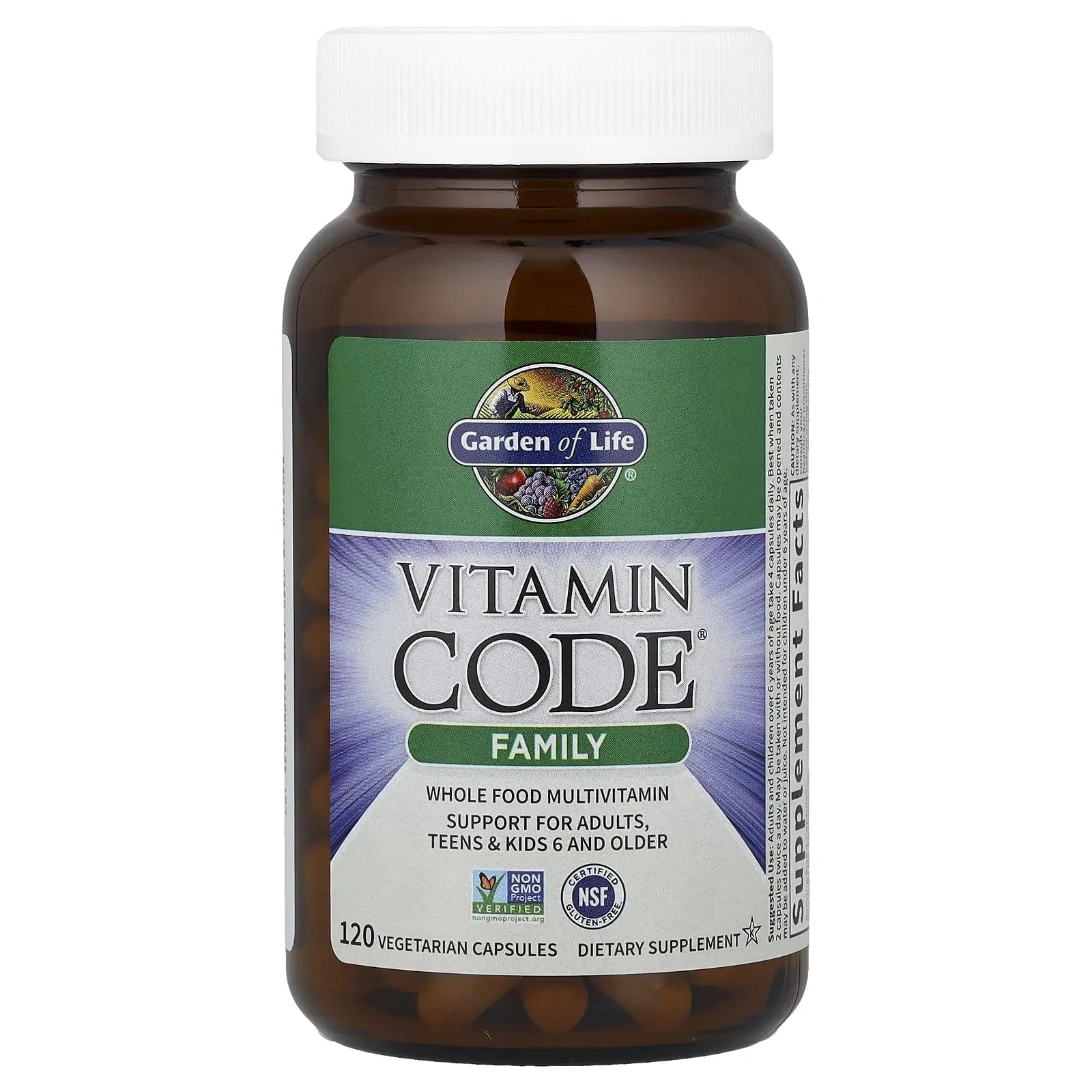 Garden of Life Multivitamin for Women, Men & Kids Age 6 and up, Vitamin Code Family Multi - 120 Vegetarian Capsules, Whole Food Vitamins Garden of Life uk supplements