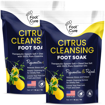 Citrus Detox Foot Soak With Epsom Salts - for Foot Callus, Immune Boost, Damaged Toenail FOOT CURE uk supplements