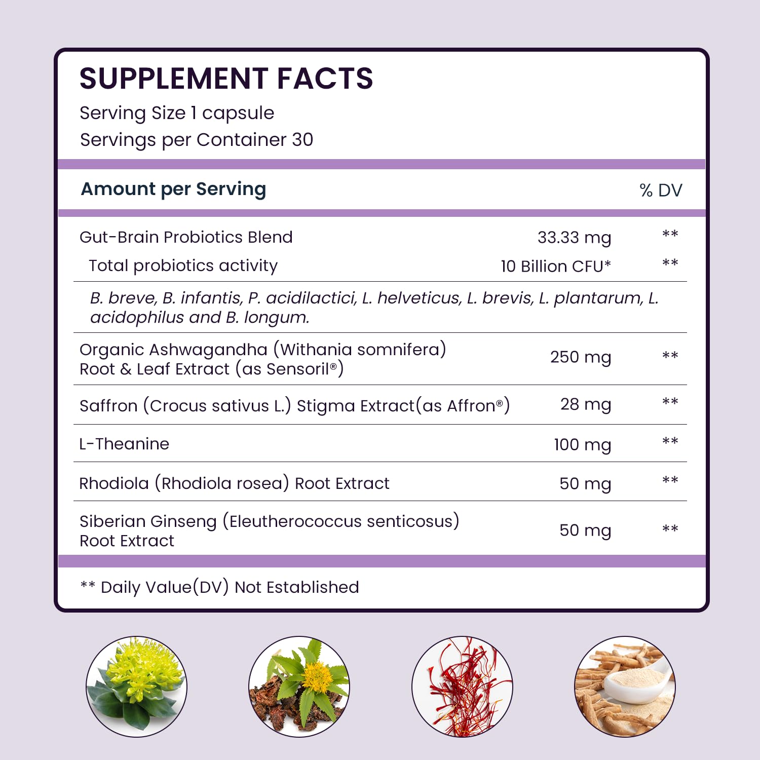 UpNourish Organic Ashwagandha Saffron Supplements with Probiotics - Stress Relief, Mood Enhancer, Calm Happy Pills Support Fatigue Focus Clarity with L-Theanine, Rhodiola, 30 Vegan Capsules UpNourish uk supplements