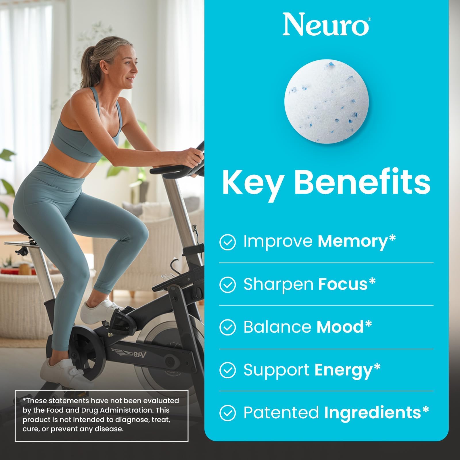 Neuro Memory & Focus Gum - Nootropic Gum with Vitamin B12, Vitamin B6, L-Theanine & Ginseng Extract - Natural Brain Support Supplement - Vegan, Caffeine & Sugar Free Chews - Peppermint, 90 ct Neuro uk supplements