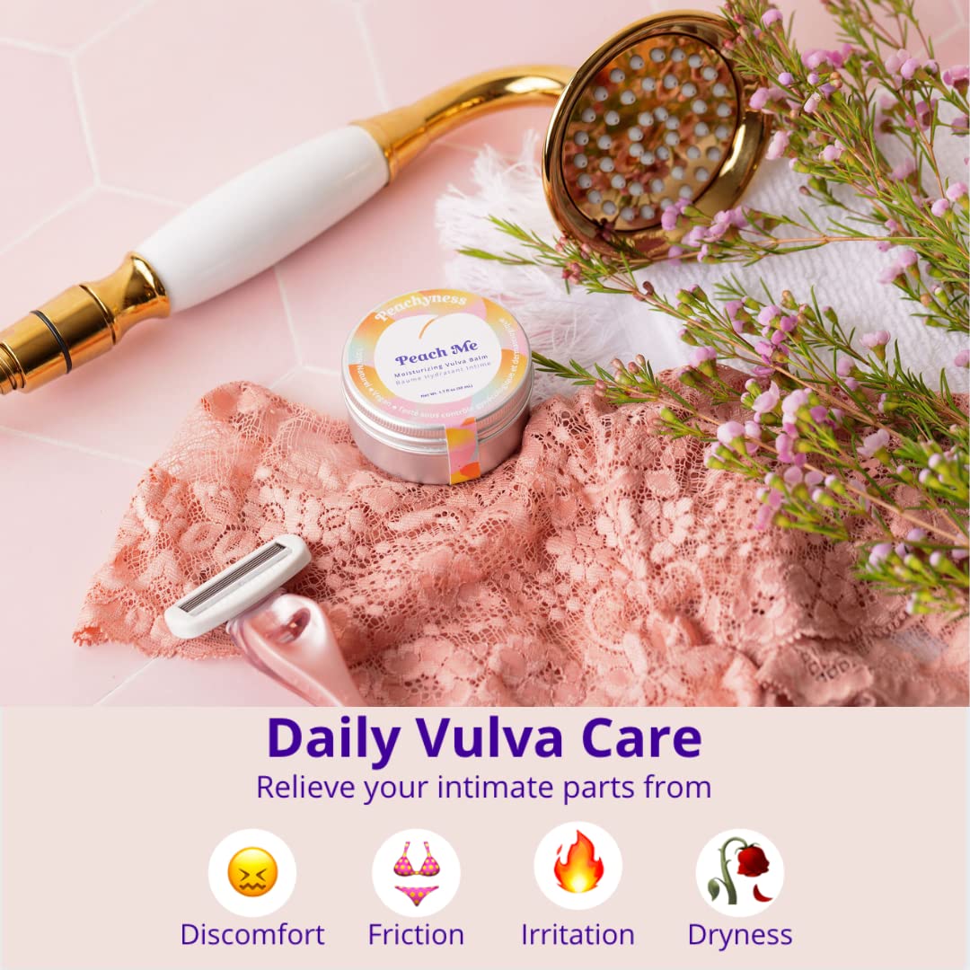 Peach Me Organic Vulva Balm by Peachyness - Hormone-Free Vaginal Moisturizer for Sensitive Skin Peachynes s uk supplements