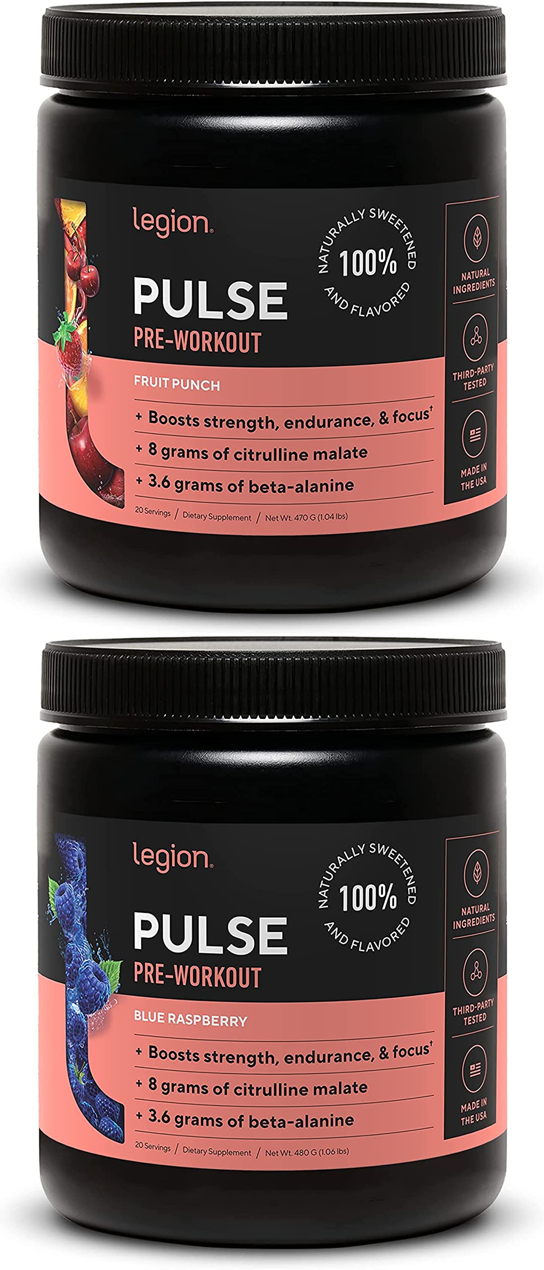 LEGION Pulse Pre Workout Supplement - All Natural Nitric Oxide Preworkout Drink to Boost LEGION uk supplements