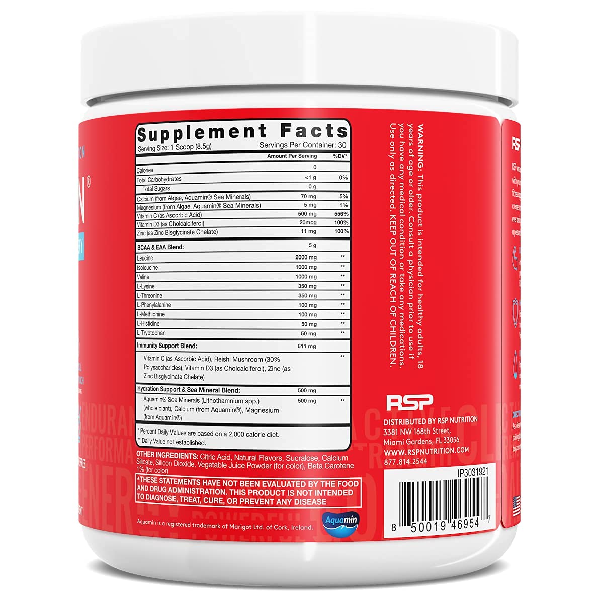 RSP NUTRITION AminoLean Pre Workout Energy (Watermelon 30 Servings) with AminoLean RSP NUTRITION uk supplements