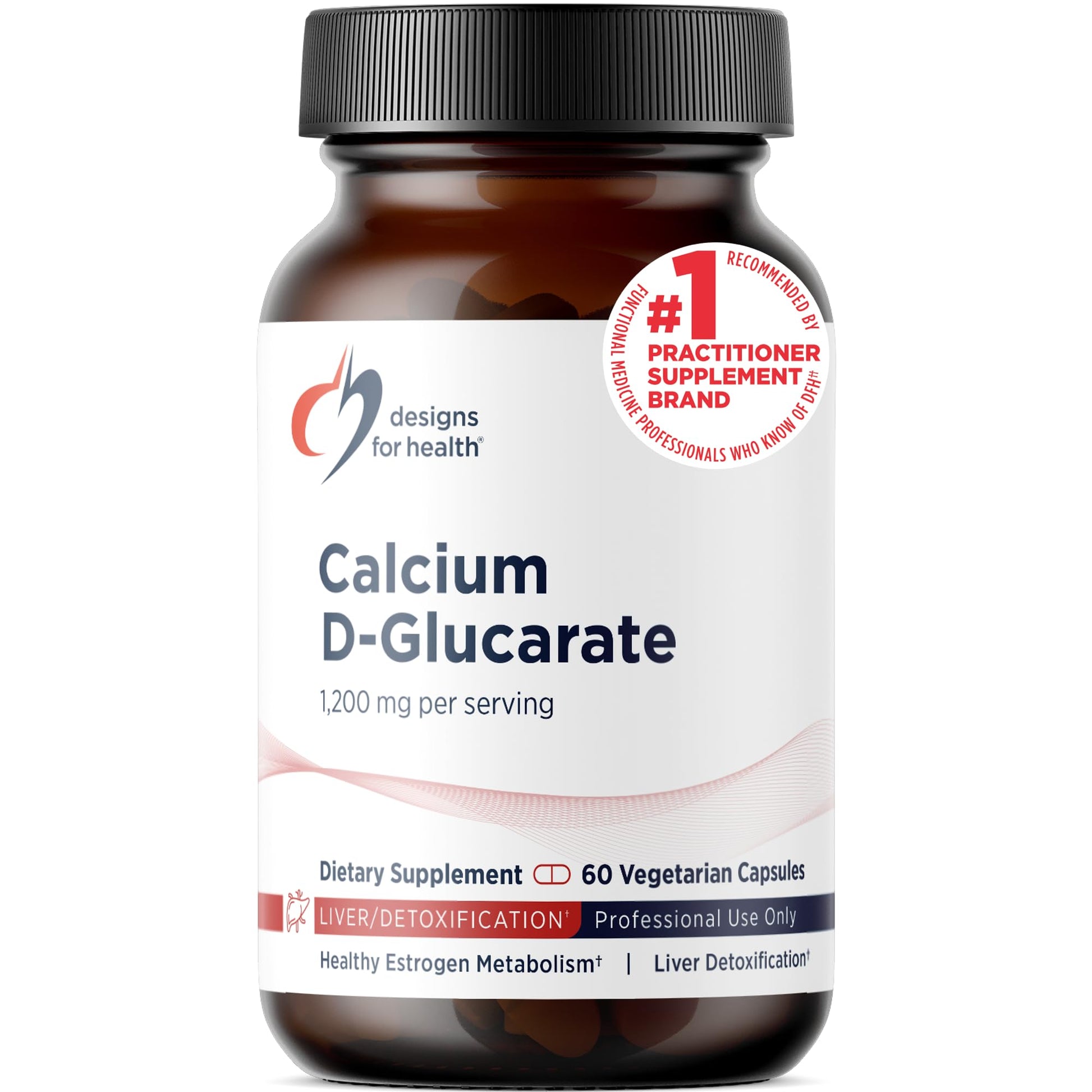 Designs for Health Calcium D-Glucarate - 1200mg CDG for Liver Support - Detoxification + Healthy Hormone Metabolism Support Supplement for Men + Women - Non-GMO, Soy-Free (60 Capsules) Designs for Health uk supplements