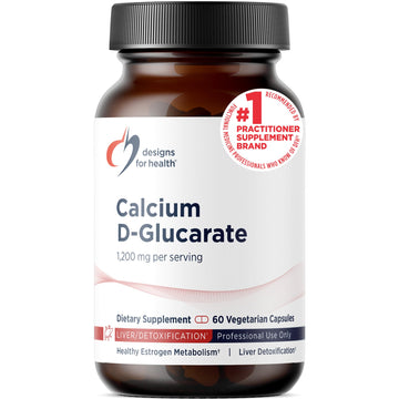 Designs for Health Calcium D-Glucarate - 1200mg CDG for Liver Support - Detoxification + Healthy Hormone Metabolism Support Supplement for Men + Women - Non-GMO, Soy-Free (60 Capsules) Designs for Health uk supplements