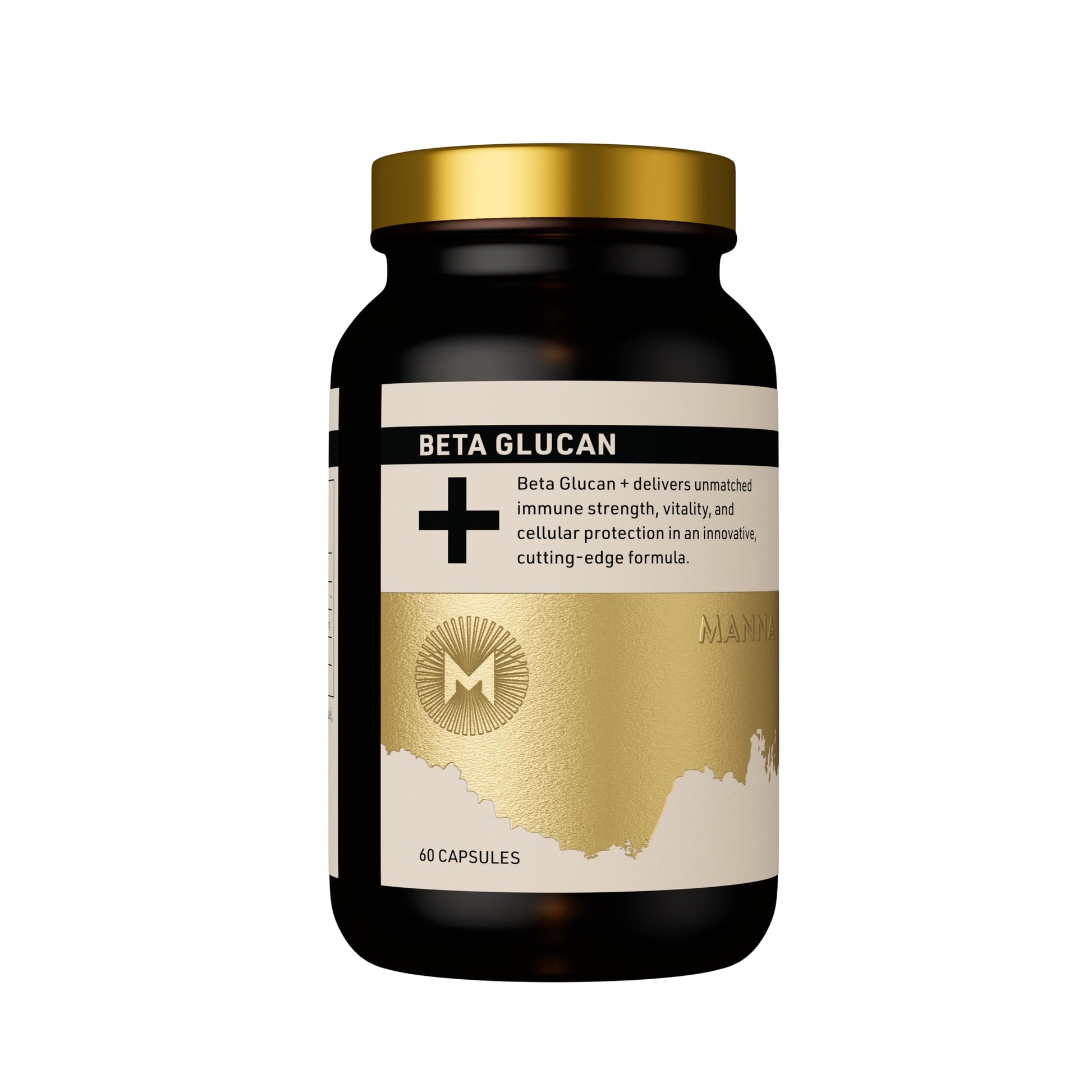 Manna Beta Glucan+ Capsules | 1000mg Beta Glucan Complex | Reishi Mushroom & Oats | Supplement for Immune Support, Heart Health, Cellular Renewal & Antioxidant Protection | 60 Count M Manna uk supplements