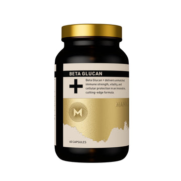 Manna Beta Glucan+ Capsules | 1000mg Beta Glucan Complex | Reishi Mushroom & Oats | Supplement for Immune Support, Heart Health, Cellular Renewal & Antioxidant Protection | 60 Count M Manna uk supplements
