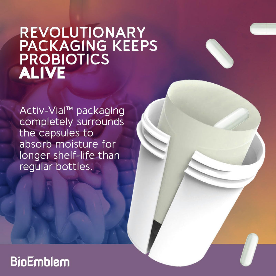 BioEmblem Probiotics for Women & Men – 55 Billion CFU | 11 Strains with Prebiotics & Postbiotics | Jerusalem Artichoke & Inulin | Digestive & Immune Support, Nutrient Absorption | Non-GMO,45 Capsules BioEmblem uk supplements