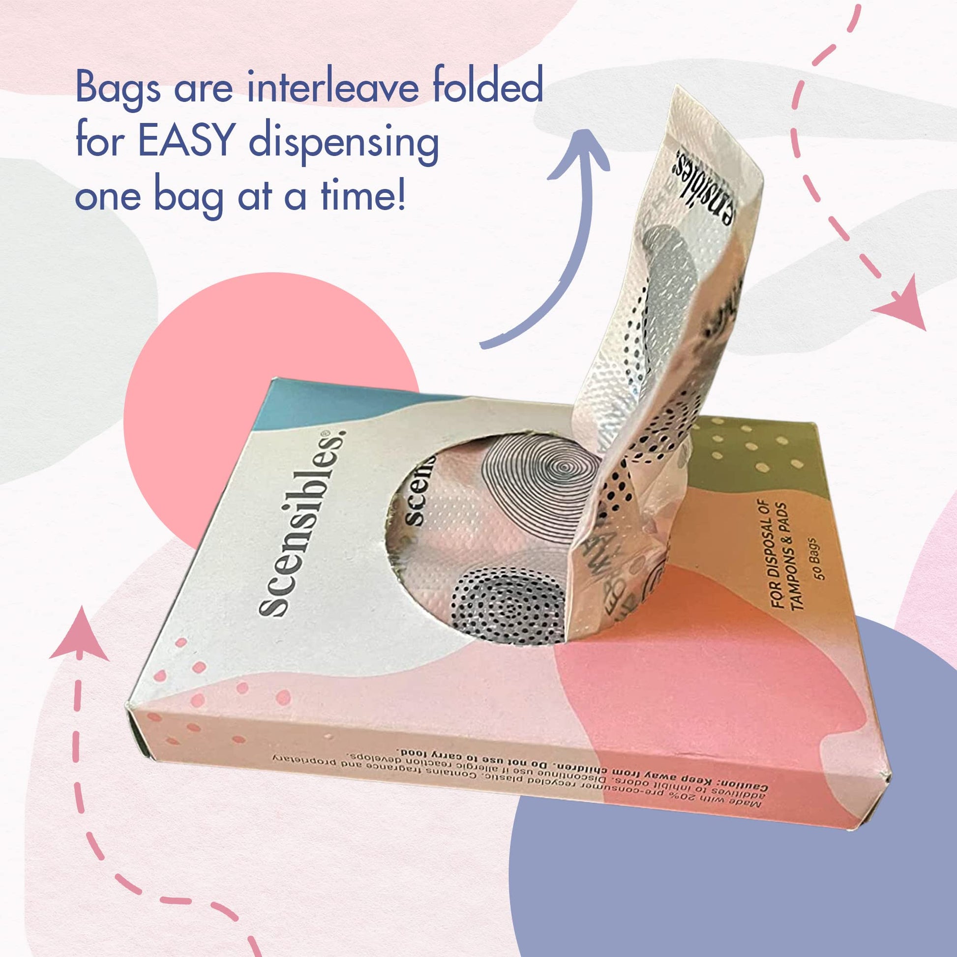 Scensibles Personal Care Disposal Bags (50 Count) - For Tampons, Pads, Liners, Condoms & More SCENSIBLES uk supplements