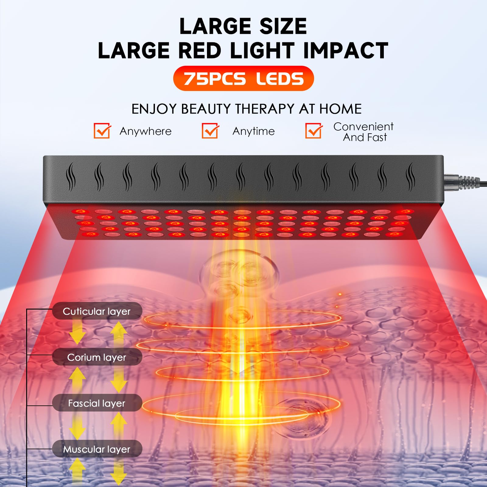 Infrared Red Light Therapy Lamp: Heating Pad Pain Relief for Body 75 LEDs Red Light Astarexin uk supplements