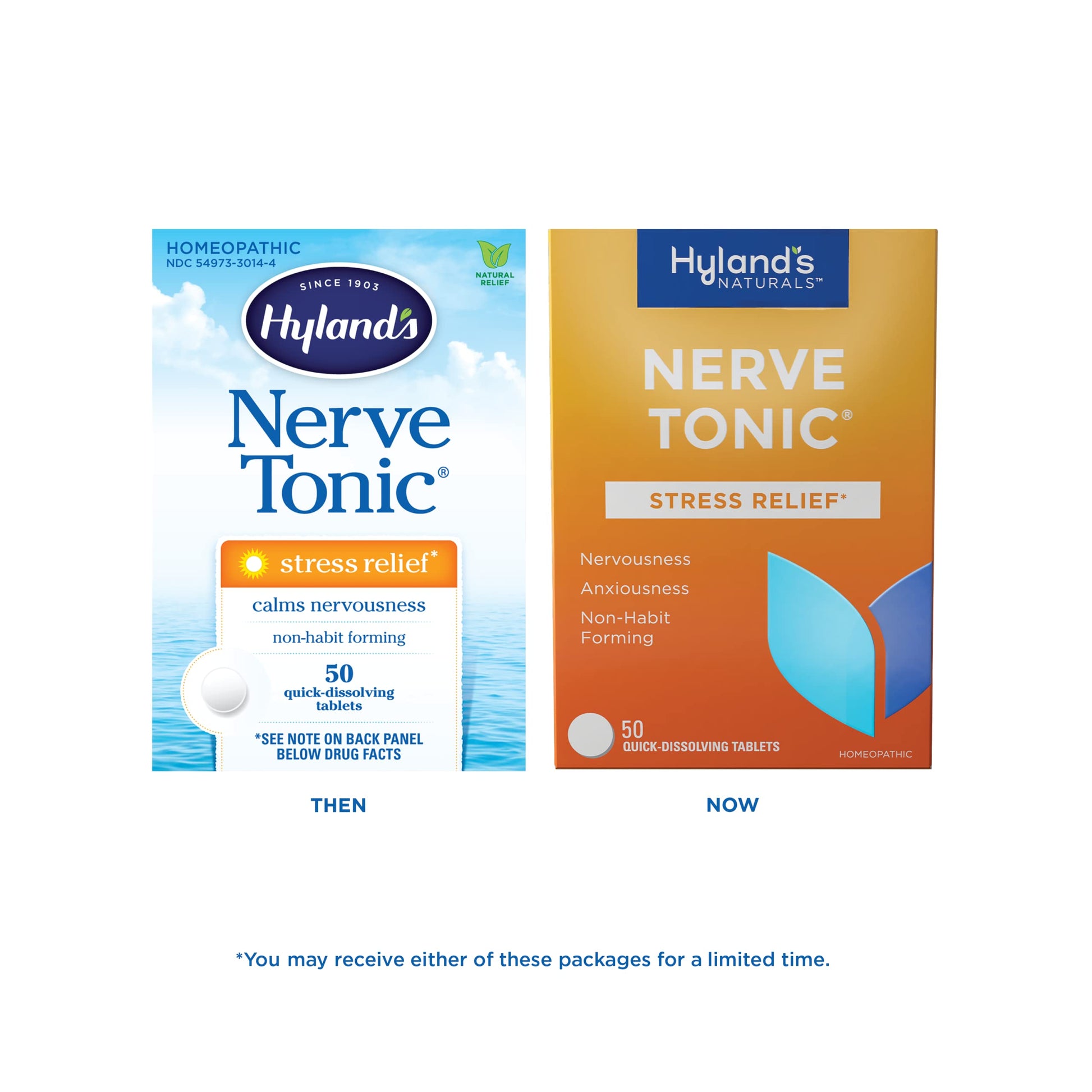Hyland's Nerve Tonic Stress Relief Tablets, Natural Relief of Restlessness, Nervousness Hyland's uk supplements