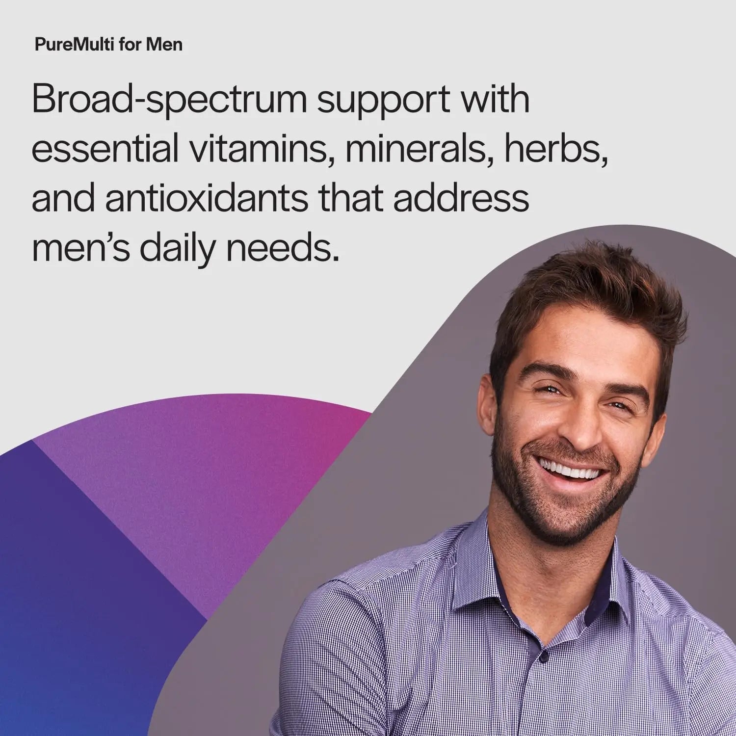 PureFormulas PureMulti for Men - Daily Comprehensive Multivitamin for Men's Health, Vitality, Energy, Focus, & Performance. Mens Vitamins A, C, D, E, & B12 PureFormulas uk supplements