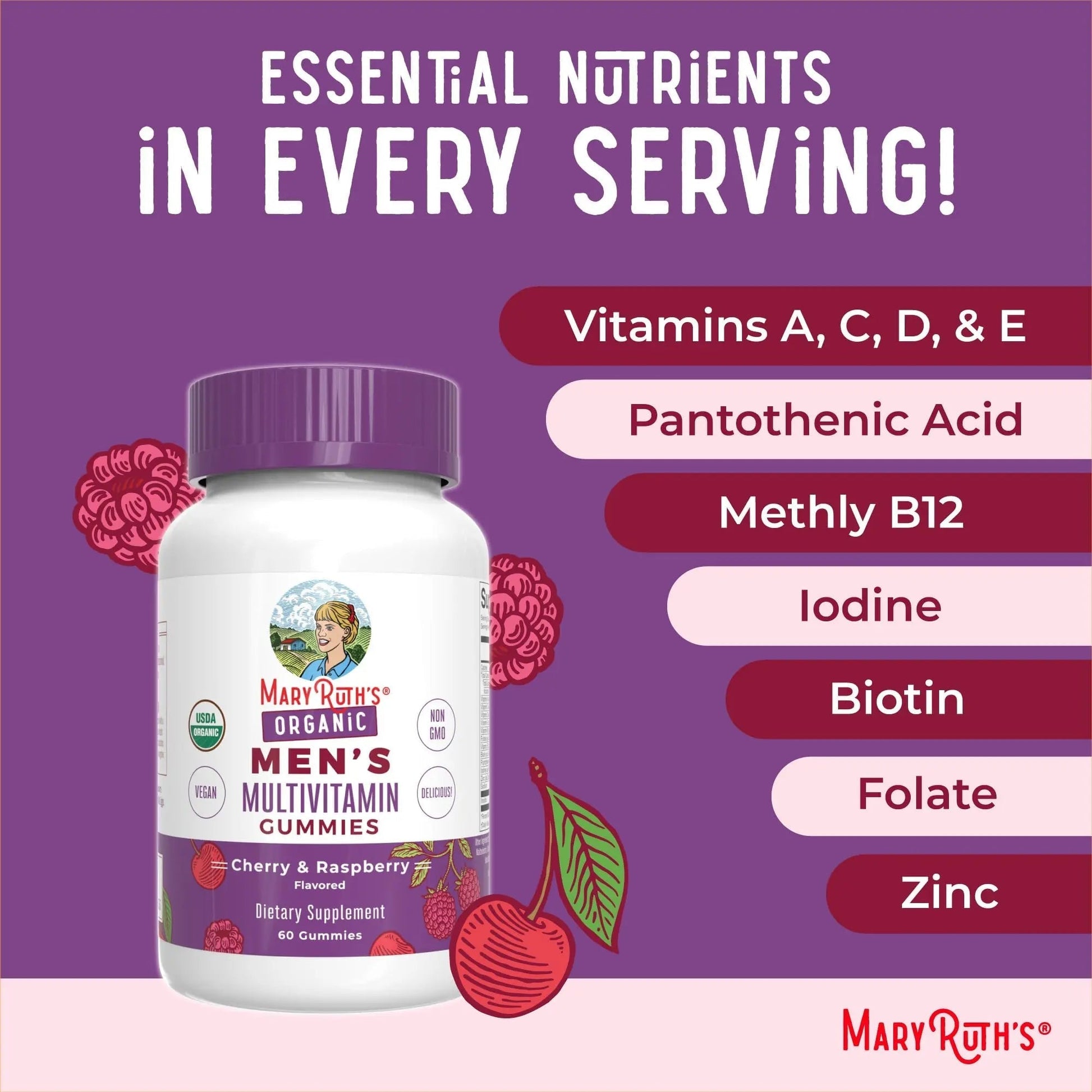 MaryRuth Organics Mens Vitamin Gummy | USDA | Vegan | Daily Multivitamins for Immune Support MaryRuth Organics uk supplements