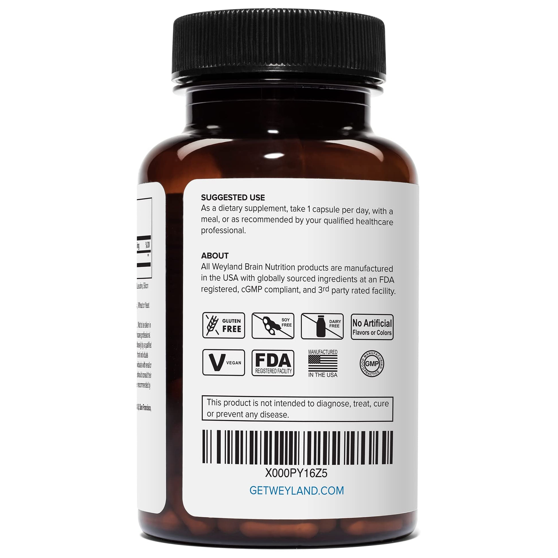 Lithium Orotate - 5mg of Elemental Lithium per Vegetarian Capsule Weyland Brain Nutrition uk supplements