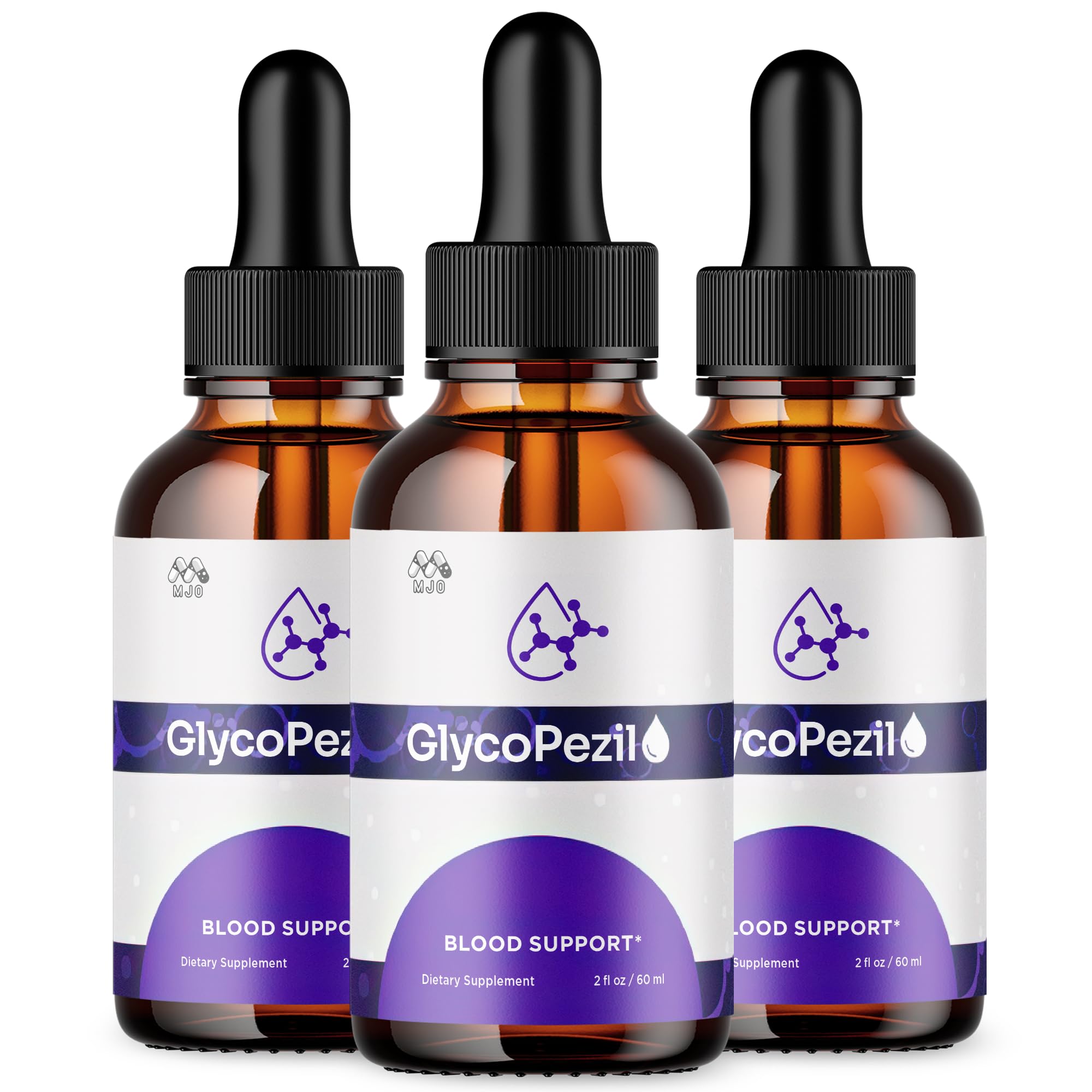 (3 Pack) Glycopezil Drops, Official Glycopezil Blood Health Support Drops with All Natural Ingredients, Advanced Health & Wellness Support Formula with Premium Vitamins for Women & Men (90 Servings) MJO uk supplements