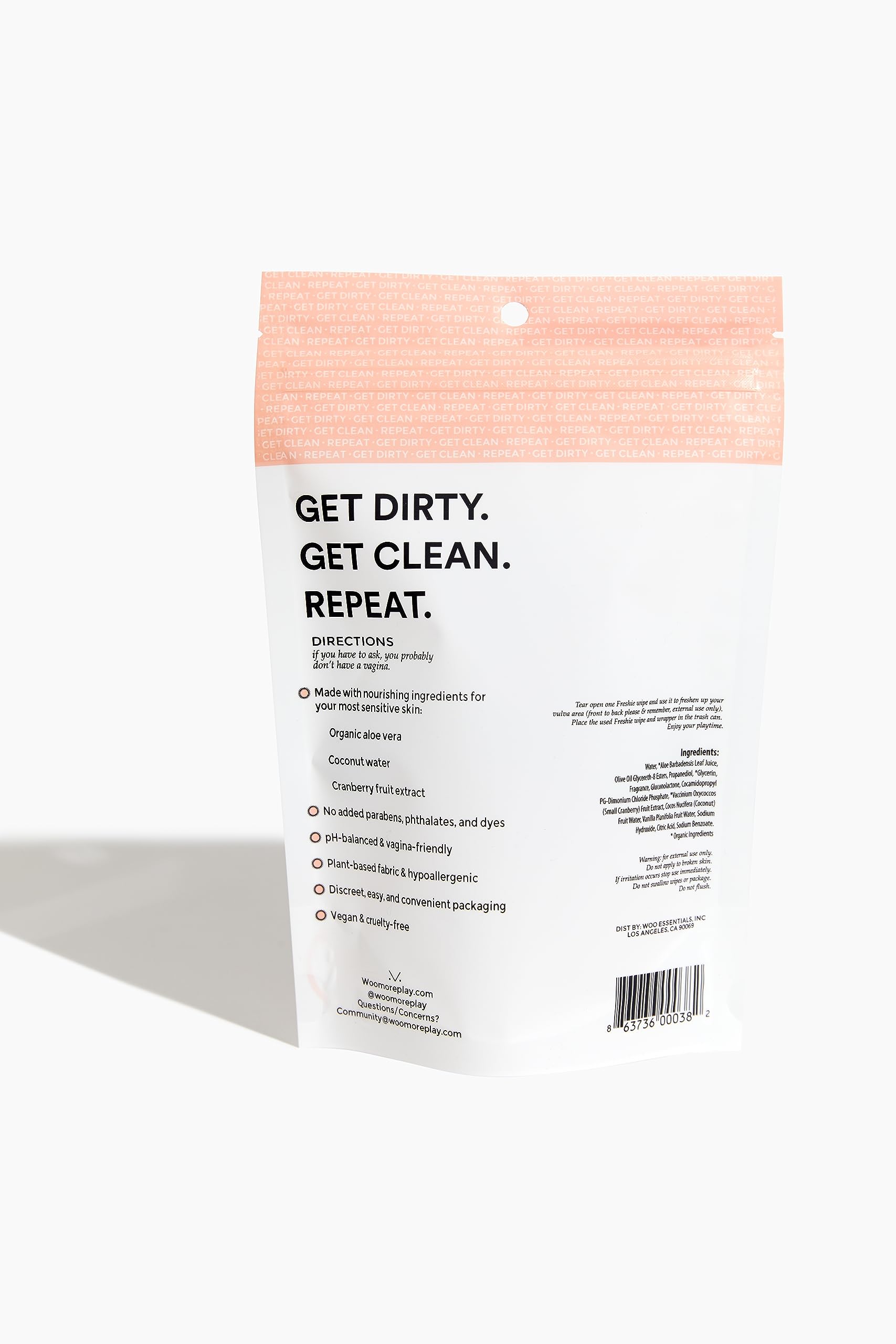 Woo More Play Freshies: All-Natural Feminine Intimacy Towelette Wipes with Coconut Oil Woo More Play uk supplements