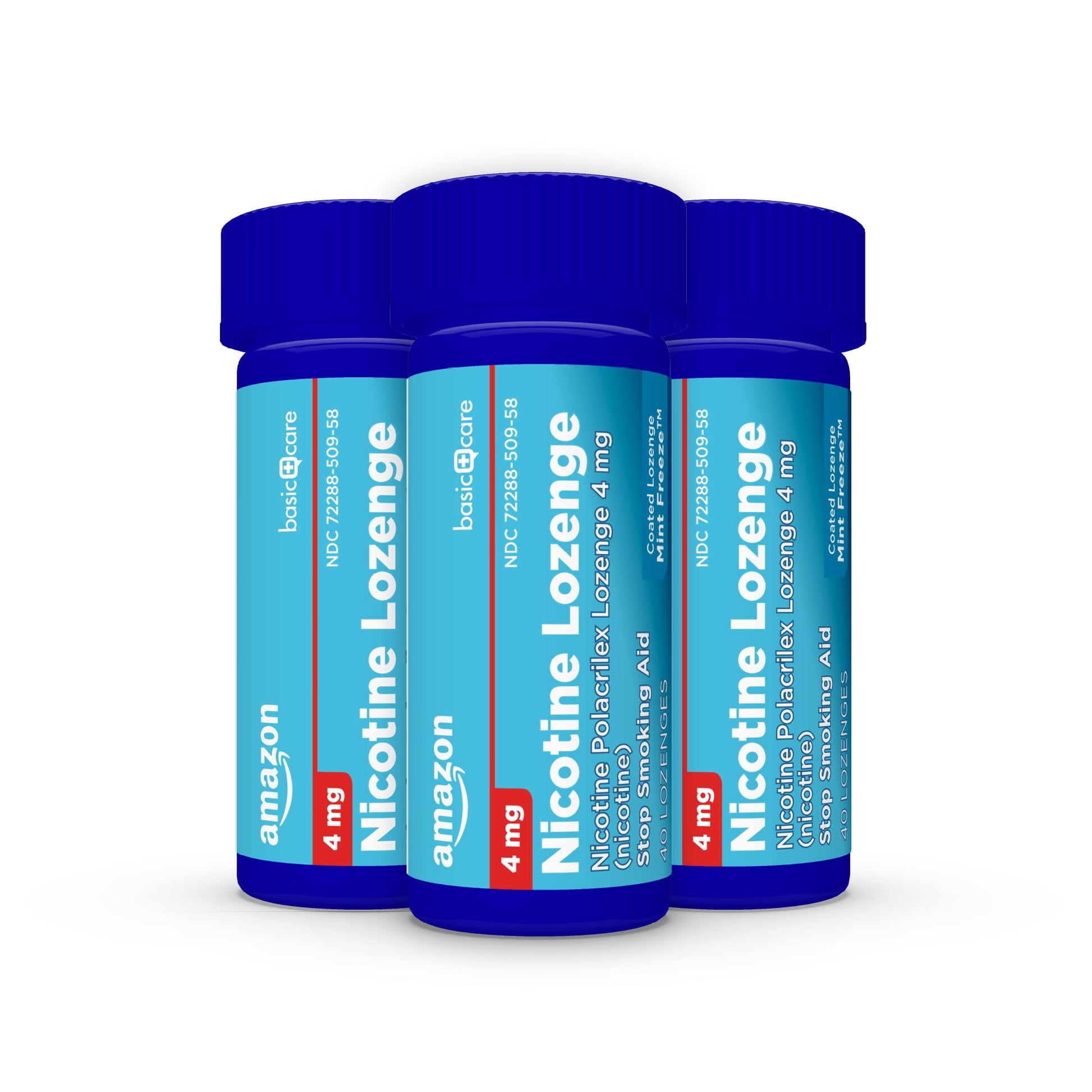 Amazon Basic Care Coated Ice Mint Nicotine Polacrilex Lozenges, 4 mg, Stop Smoking Aid, 120 Count Amazon Basic Care uk supplements