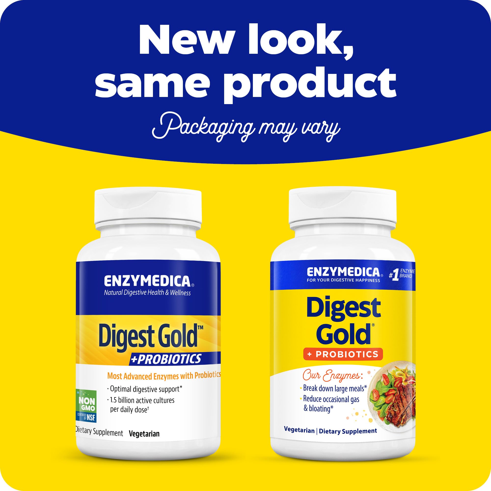 Enzymedica Digest Gold + Probiotics, 2-in-1 Digestive Enzymes & Probiotic Support, Promotes Gut Health with 1 Billion Active Cultures, 180 Capsules Enzymedica uk supplements