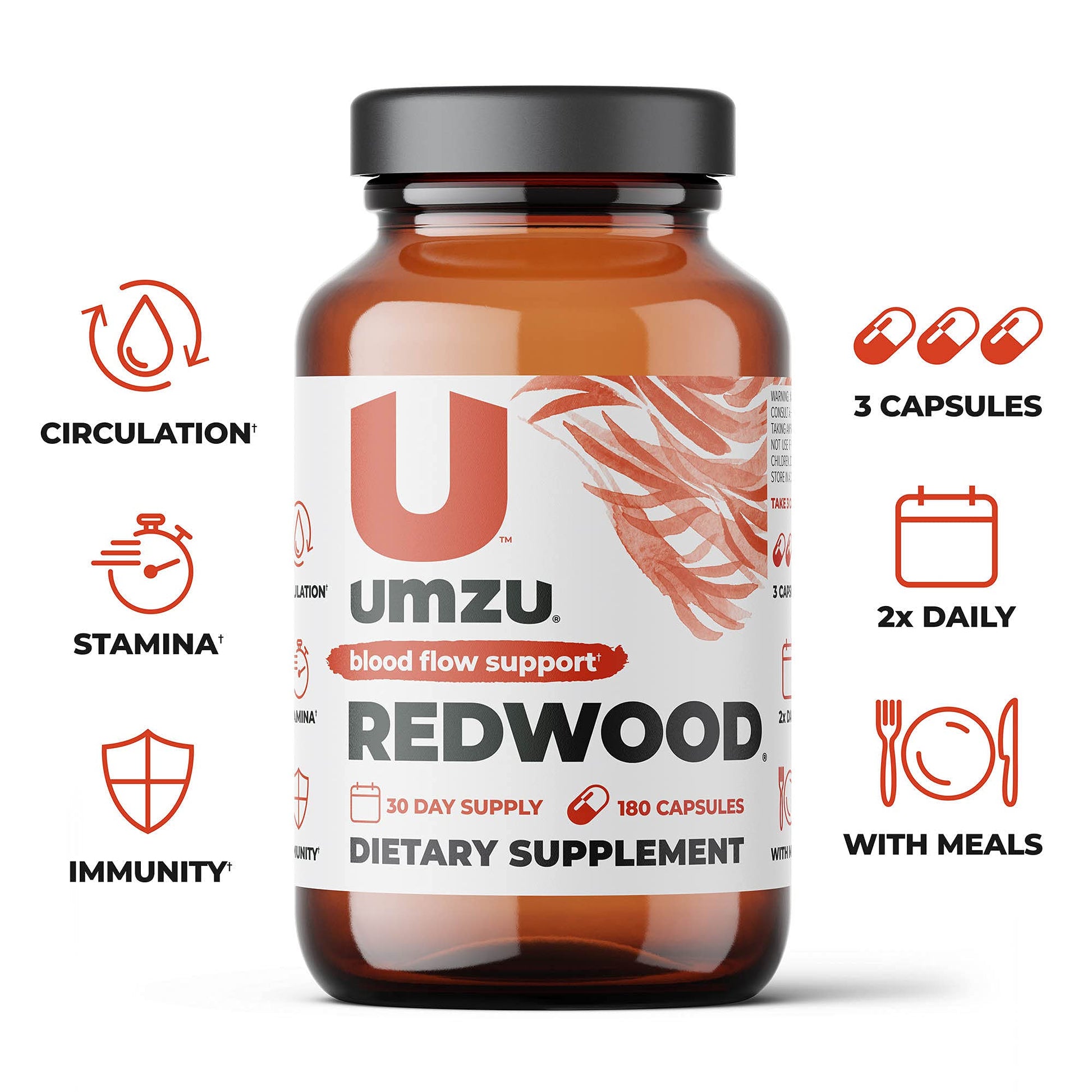 UMZU Redwood - Supports Nitric Oxide & Healthy Blood Flow - Blend of Vitamins & Herbal UMZU uk supplements